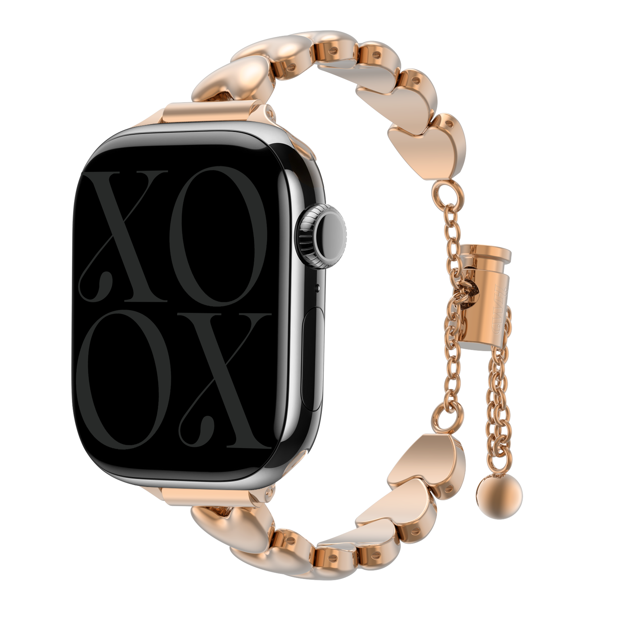 xoxo Wildhearts Apple Watch Stahlarmband 'Hearts' (Roségold)