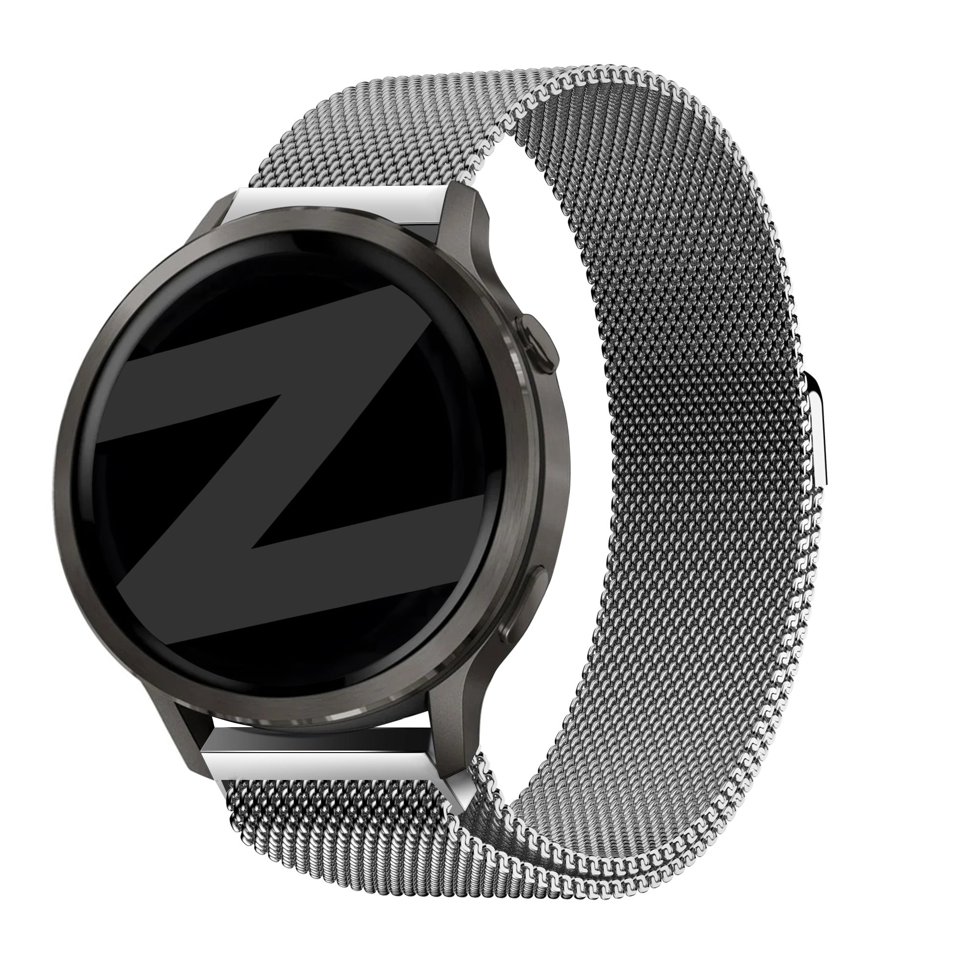 Bandz Garmin Vivomove 3s Milanese Loop Armband (Silber)