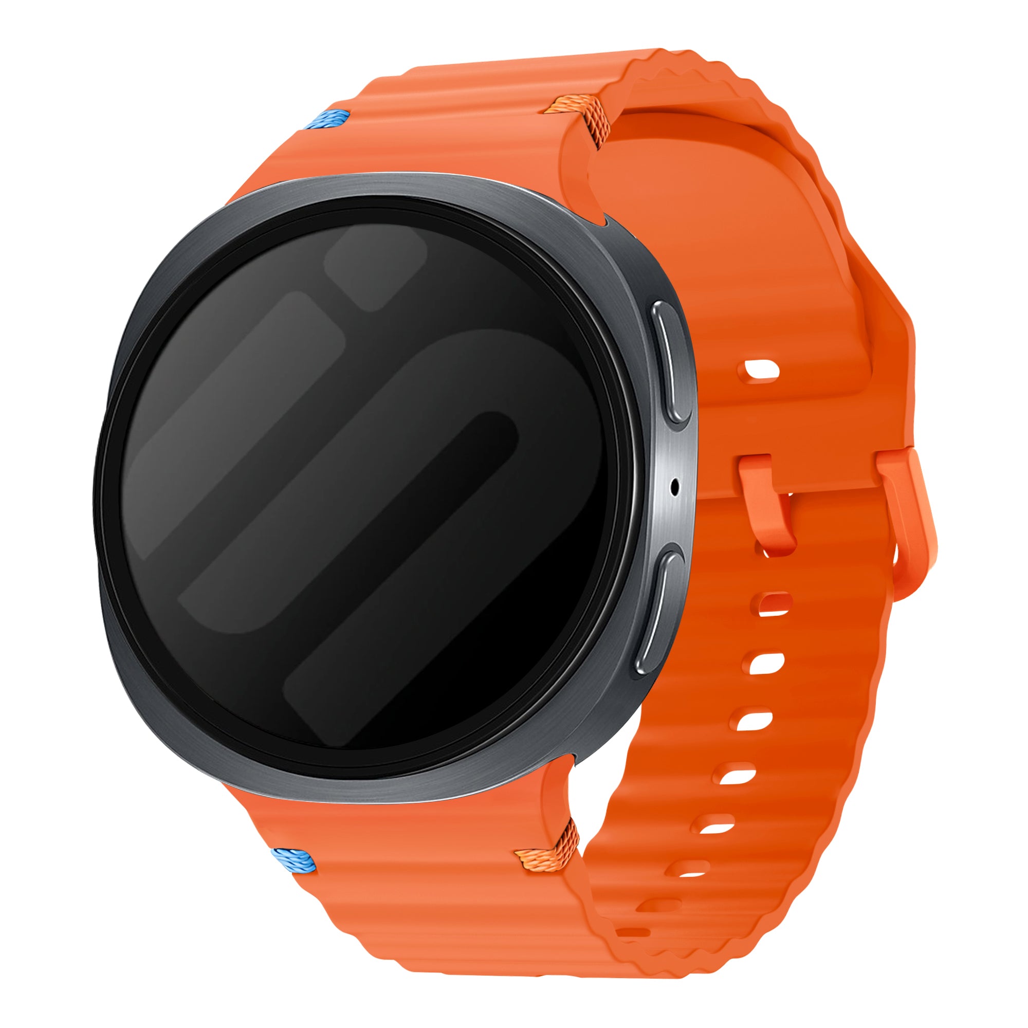 Samsung Galaxy Watch 8 - 40mm Wave Silikonarmband (Orange)