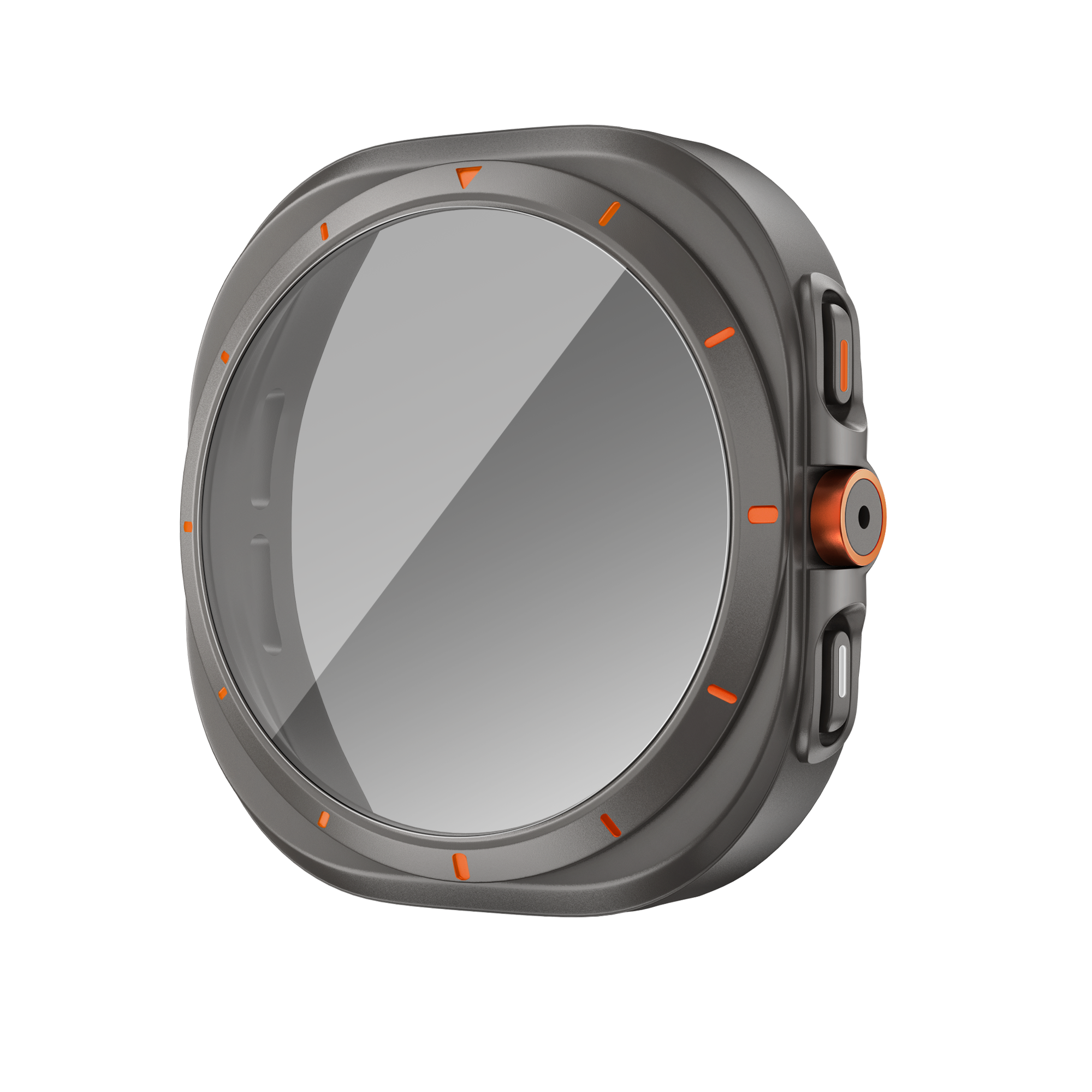 Bandz Samsung Galaxy Watch 7 - 44mm Square PC-Gehäuse mit Glass (Titan Grau)