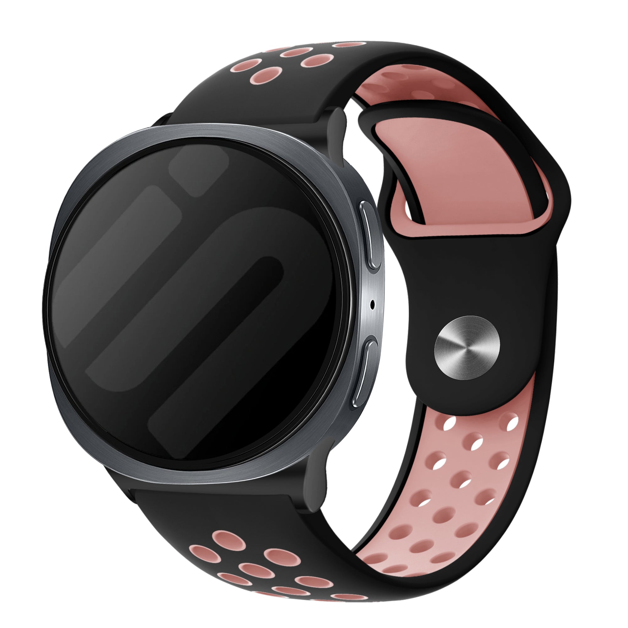 Samsung Galaxy Watch 8 - 40mm Sportarmband (Schwarz/Rosa)