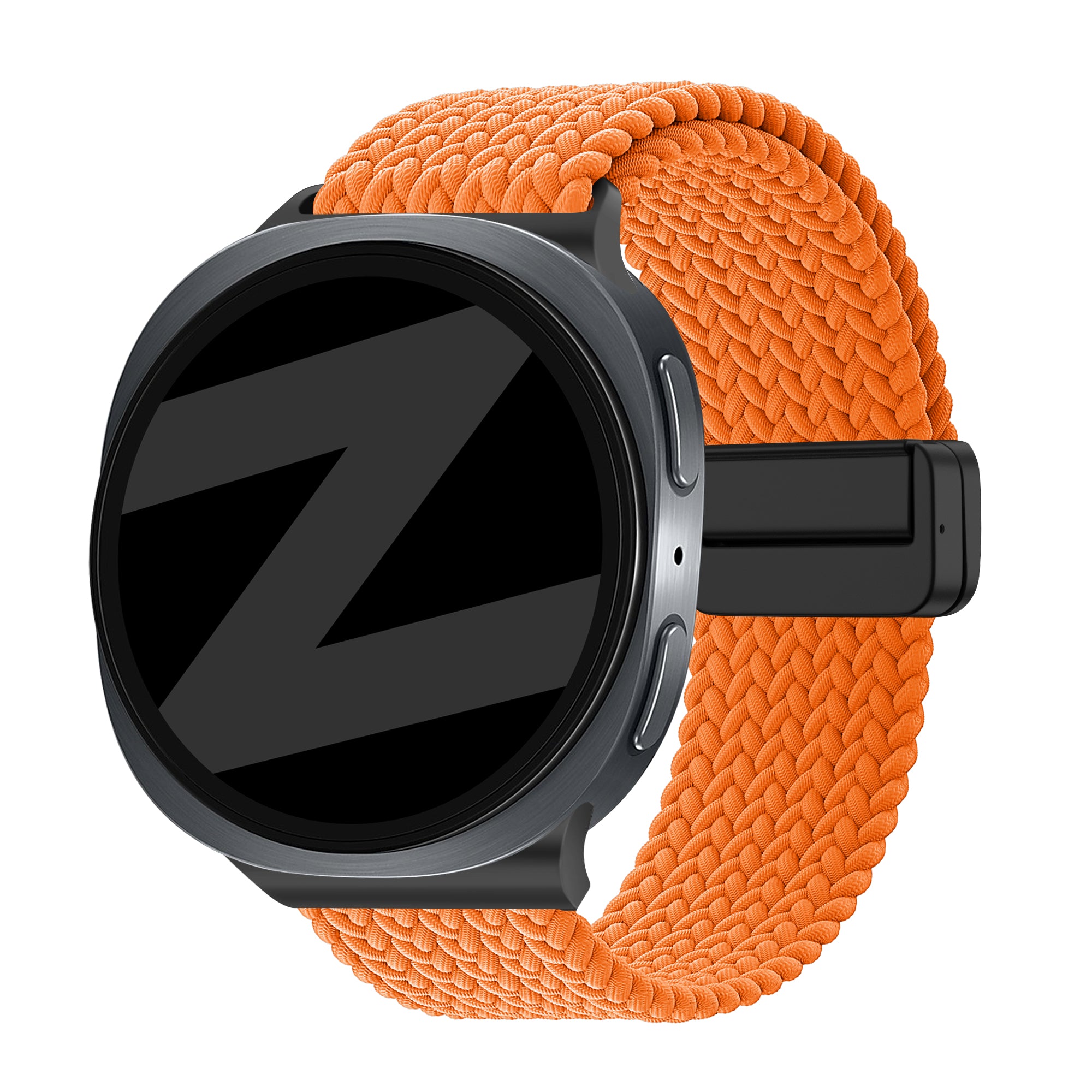 Bandz Samsung Galaxy Watch 8 - 44mm Magnetisches Geflochtenes Armband (Orange)