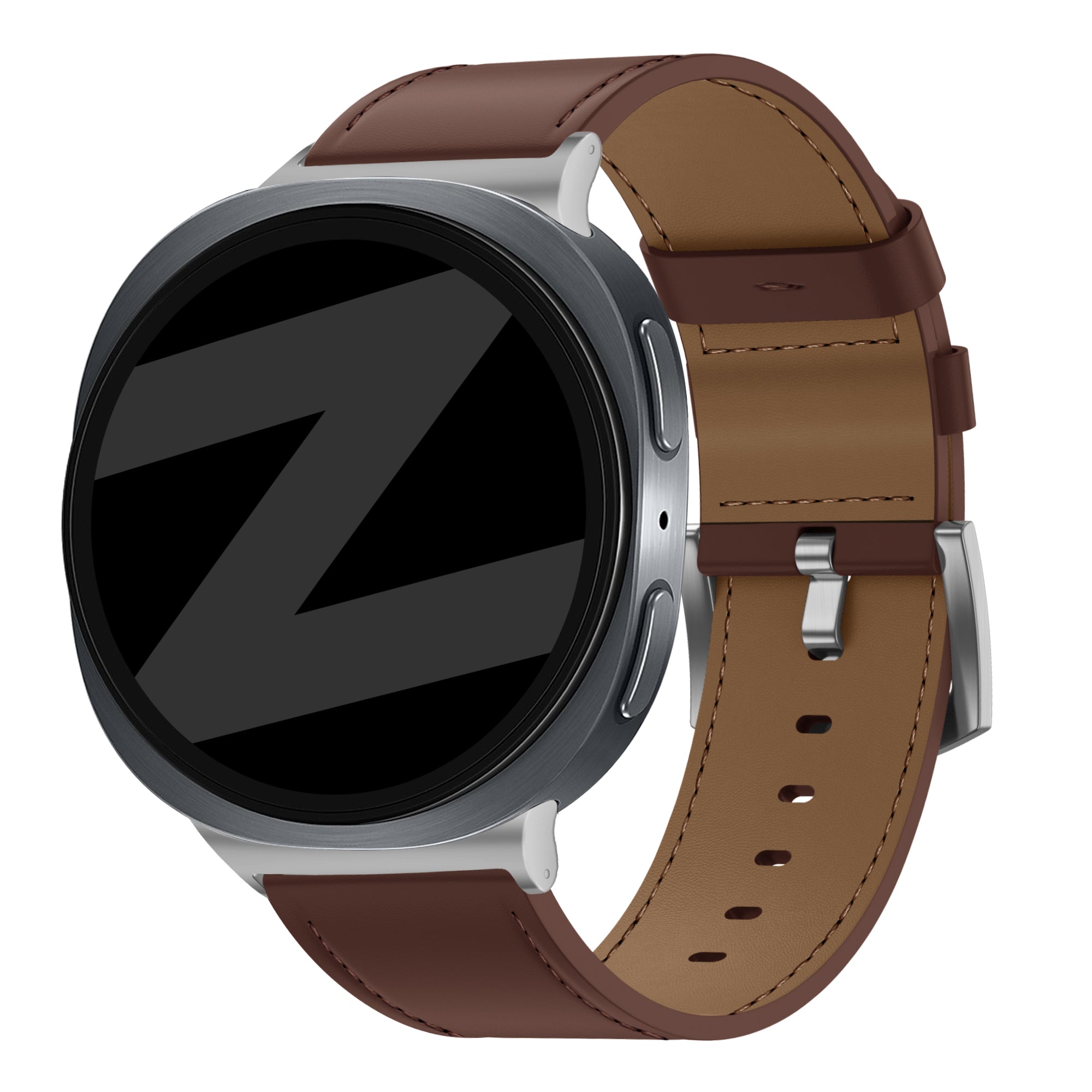 Bandz Samsung Galaxy Watch 8 - 44mm Leather Strap 'Classic' (Brown)