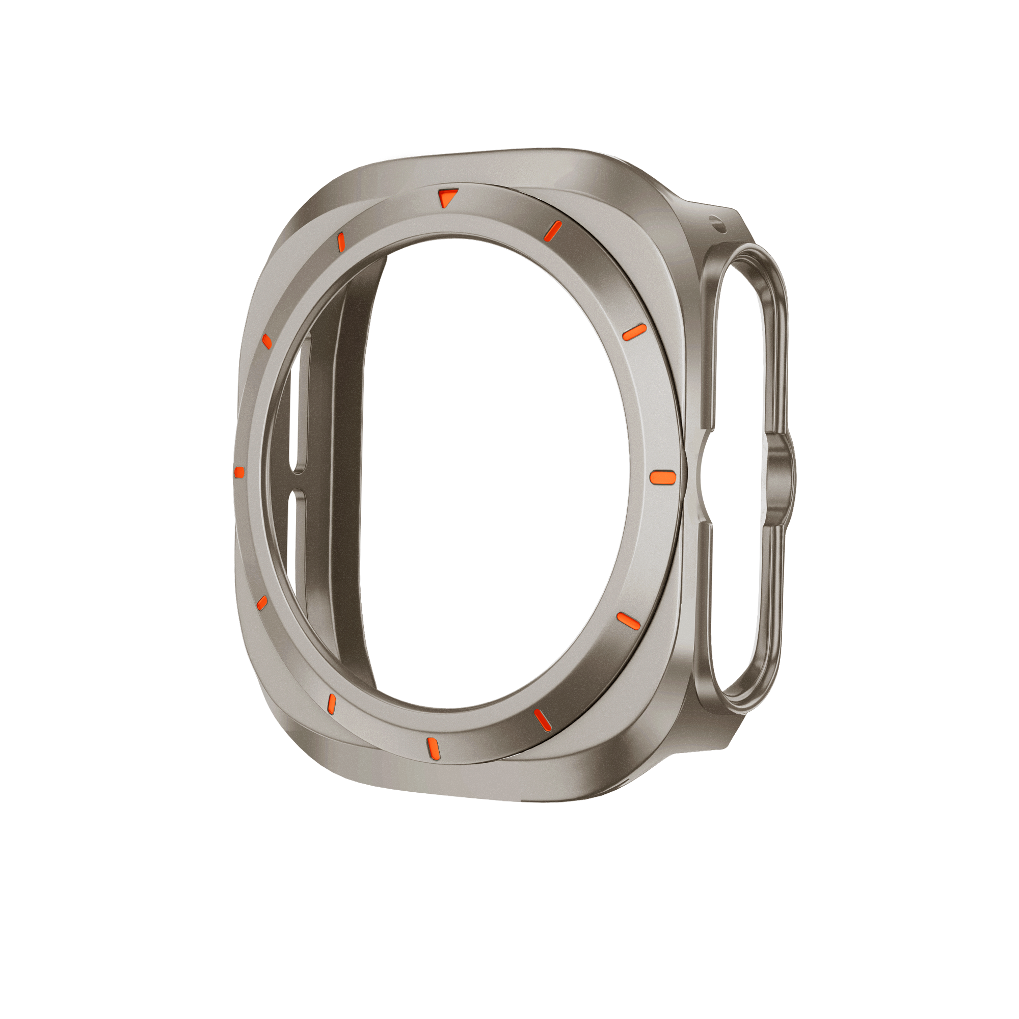 Bandz Samsung Galaxy Watch Ultra Bezel PC Case (Titanium with Orange)