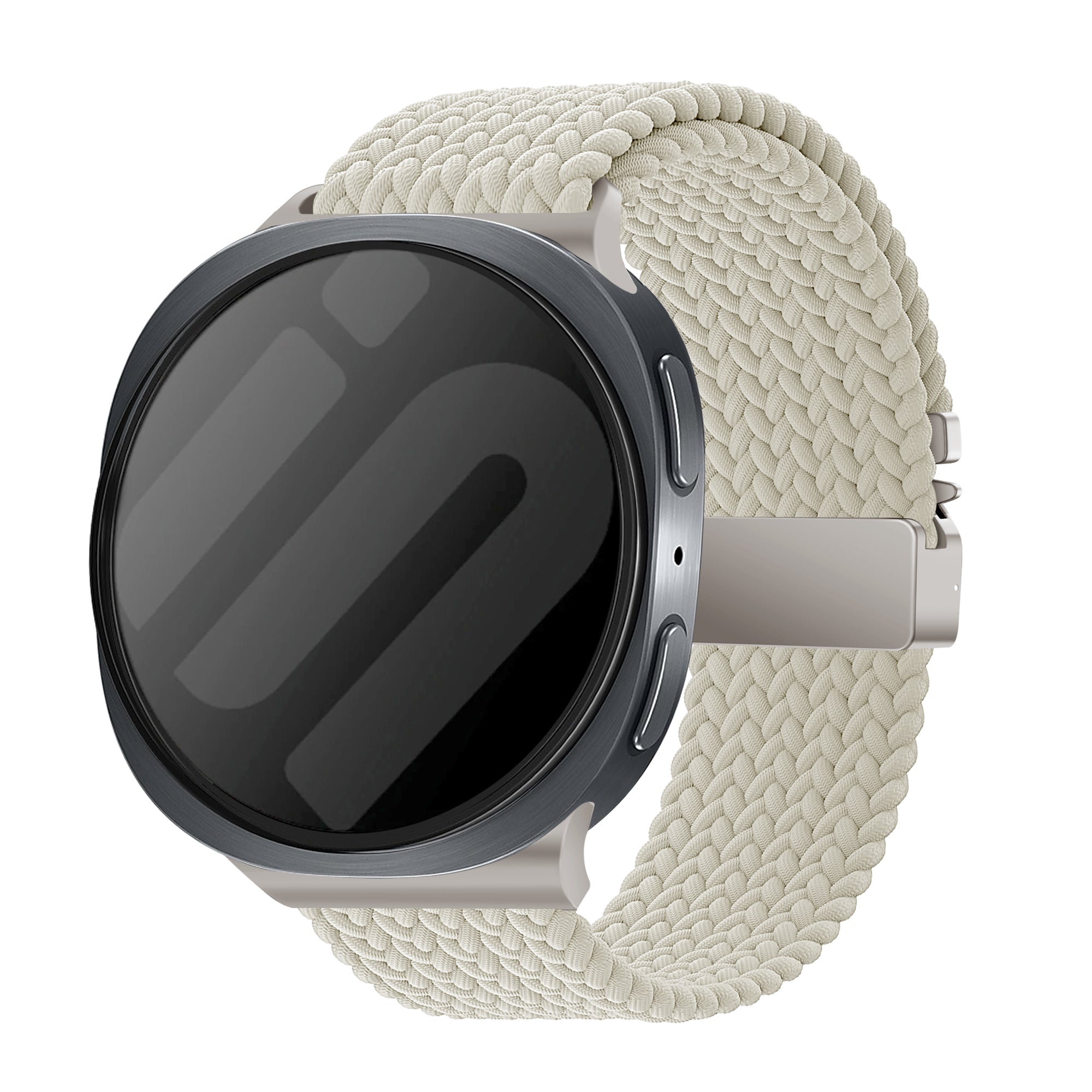 Samsung Galaxy Watch 8 Classic Braided Strap with P-Buckle (Starlight)