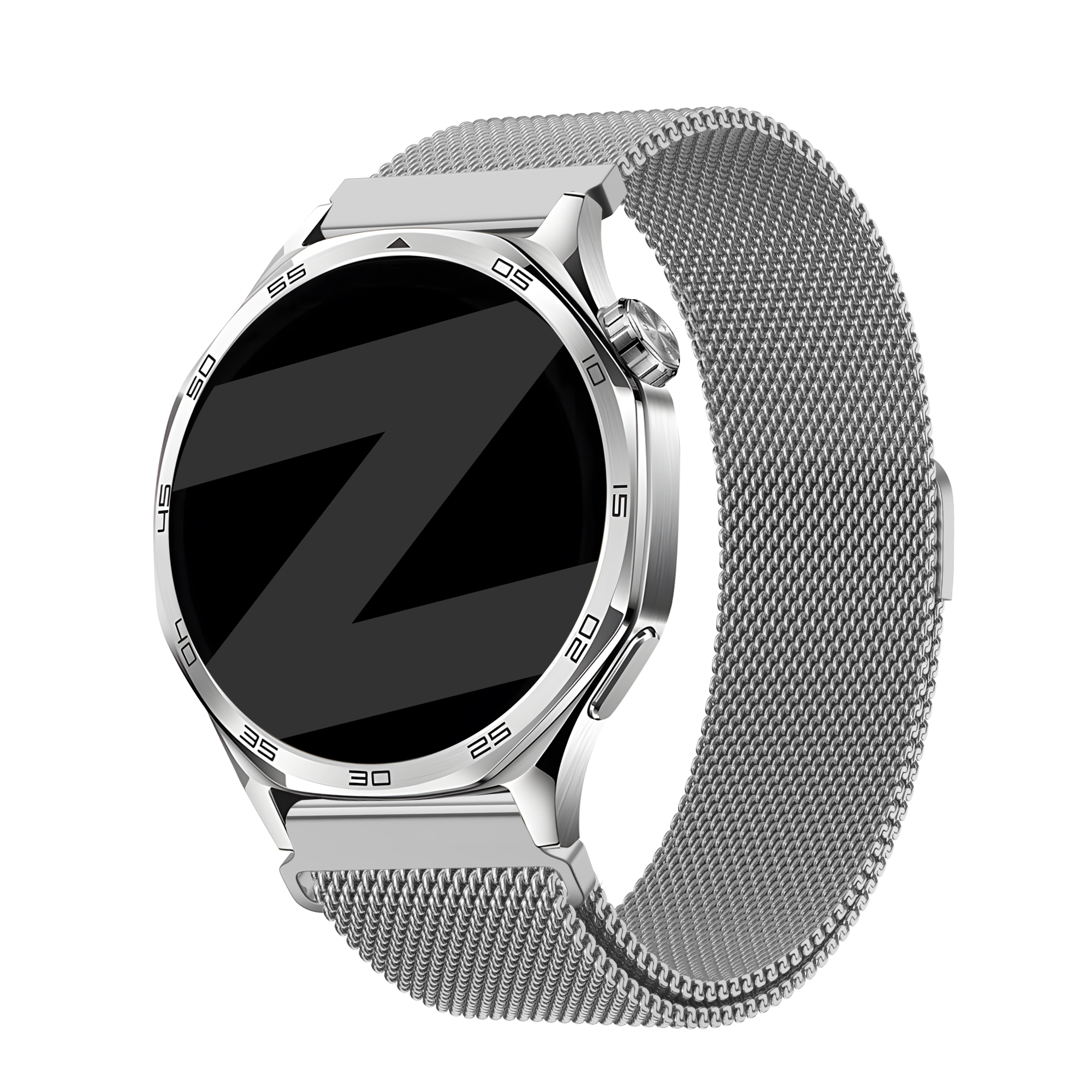 Bandz Xiaomi Watch 2 Pro 'One Push' Milanese Armband (Silber)