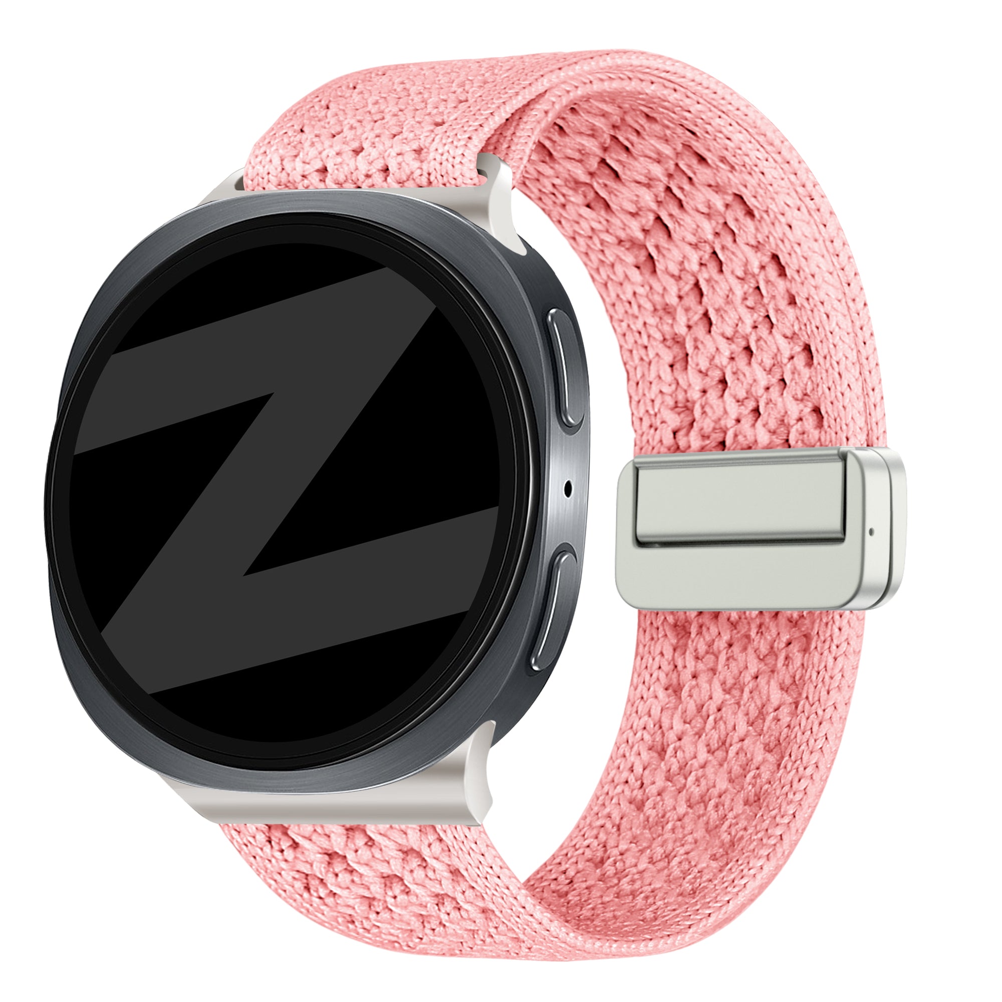 Bandz Samsung Galaxy Watch 8 - 44mm Vintage Nylon Armband (Rosa)