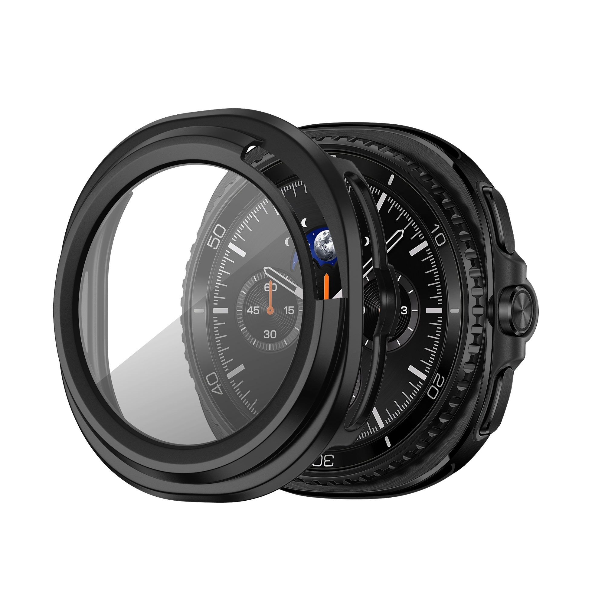 Bandz Samsung Galaxy Watch 8 Classic PC Hülle mit Glas (Schwarz)