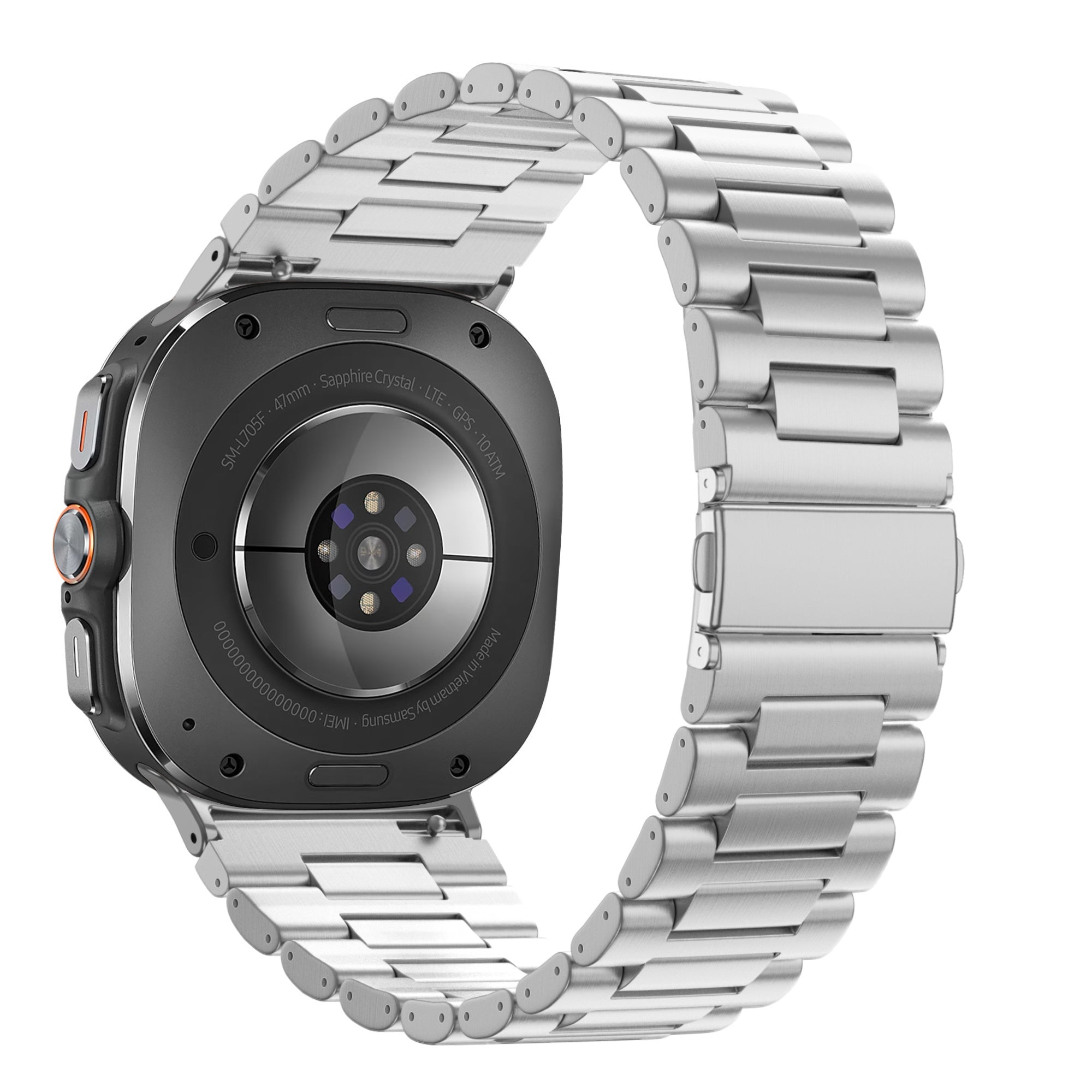 Bandz Samsung Galaxy Watch Ultra Stahlgliederband 'Deluxe' (Silber)