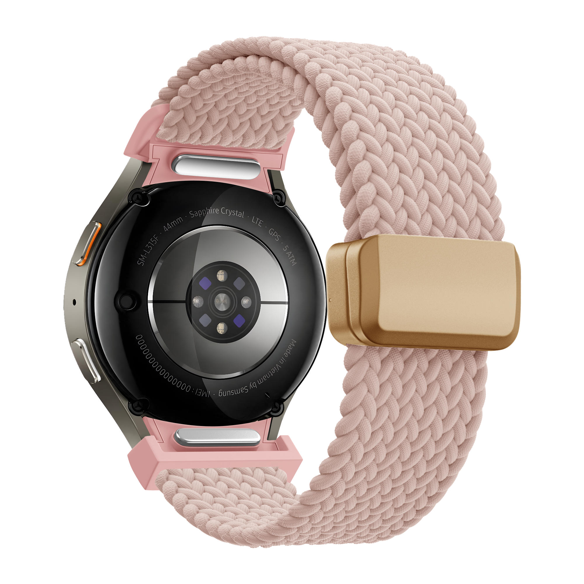Bandz Samsung Galaxy Watch 6 - 40mm Geflochtenes Armband 'Easy Fit' (Rosa)