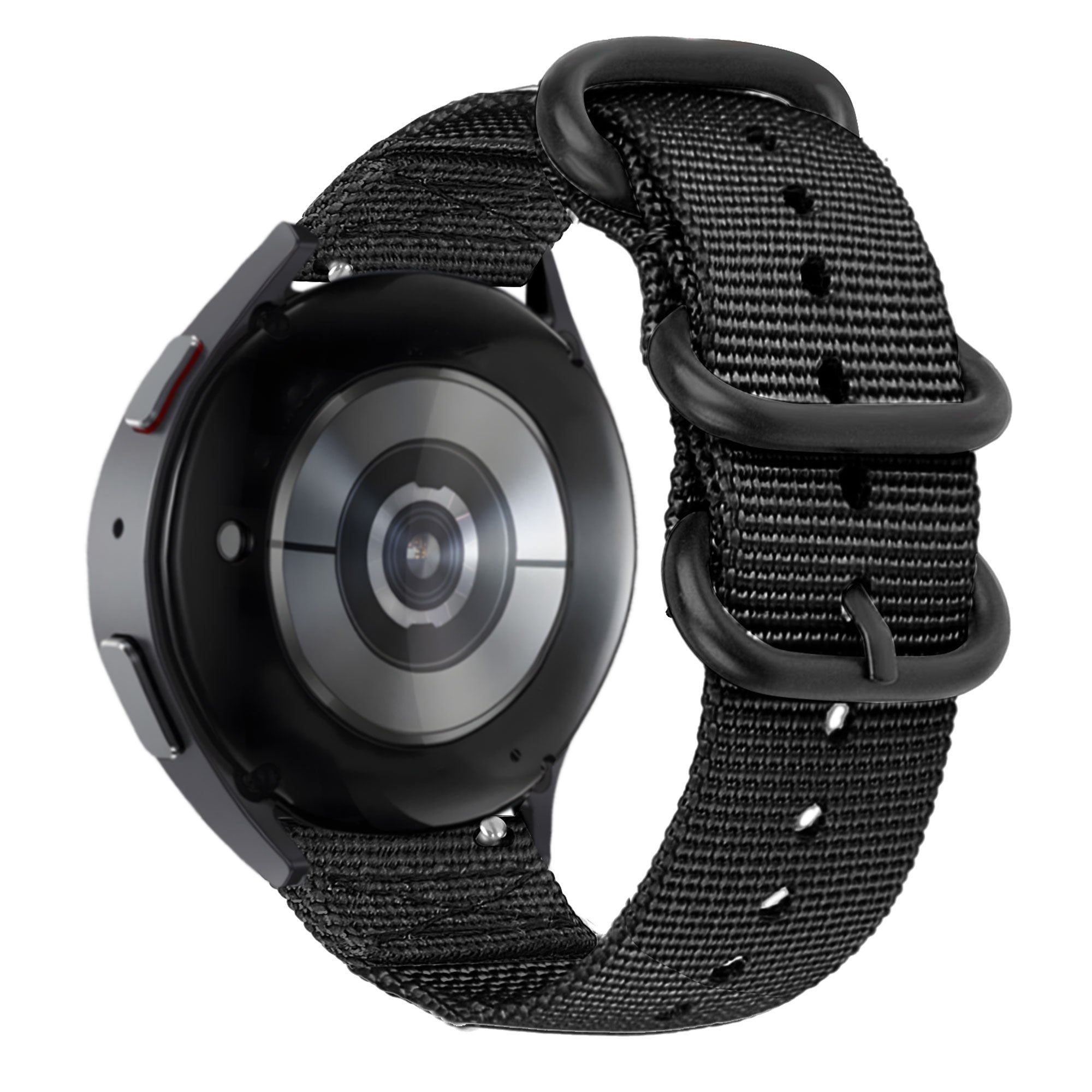 BALR Samsung Galaxy Watch 46mm Nylonarmband mit Schnalle (Schwarz)