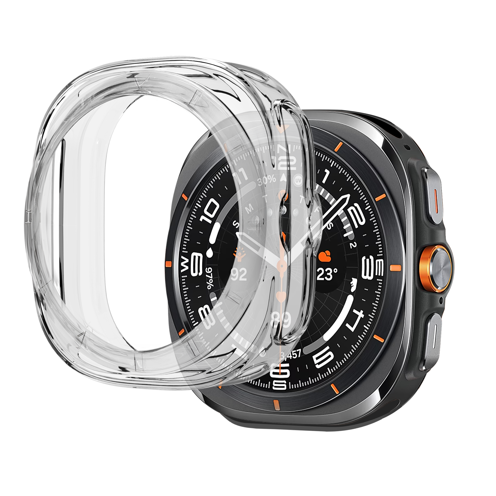 Bandz Samsung Galaxy Watch Ultra Galvanized TPU Case (Transparent)