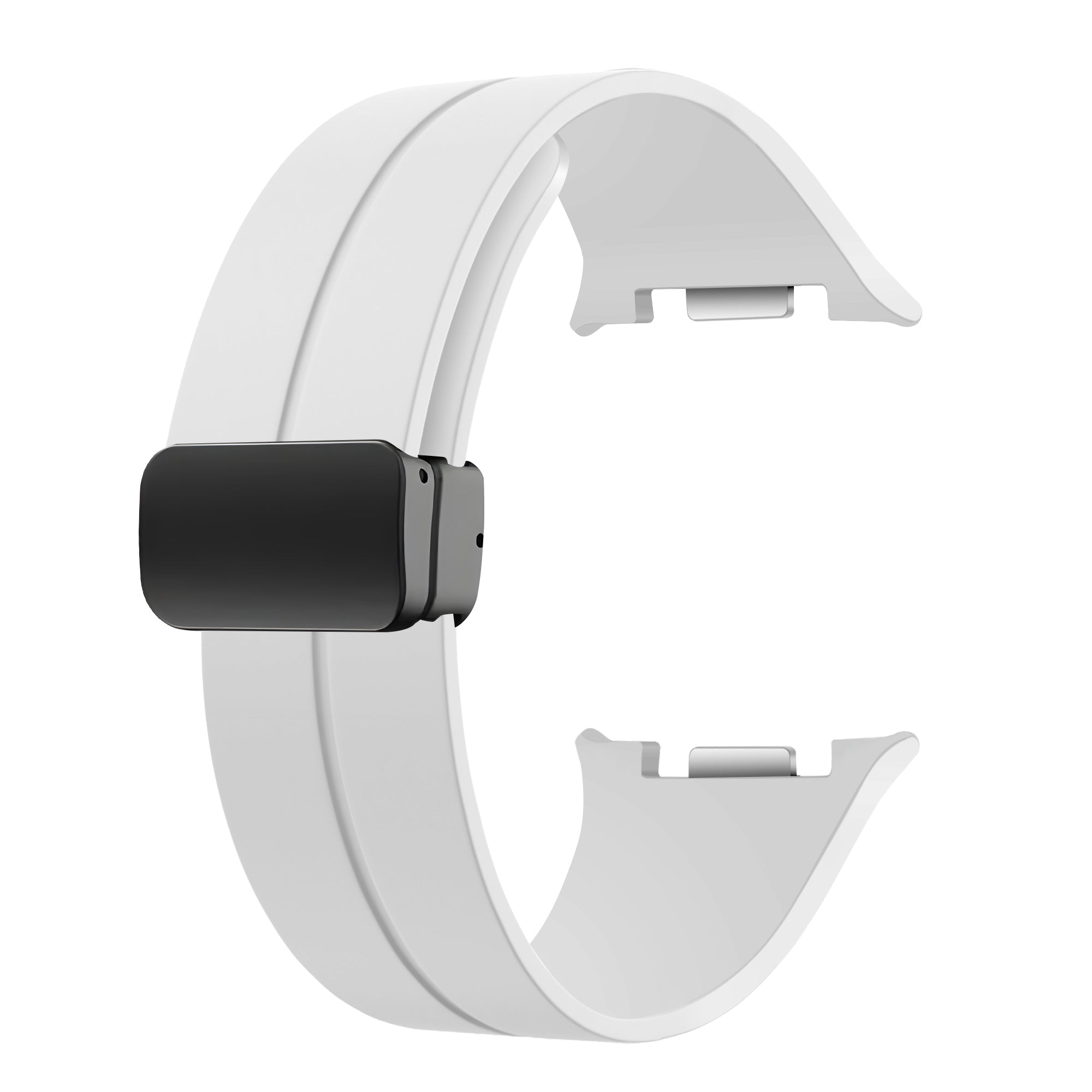 Samsung Galaxy Watch 8 - 44mm D-Buckle Silicone Strap (White)