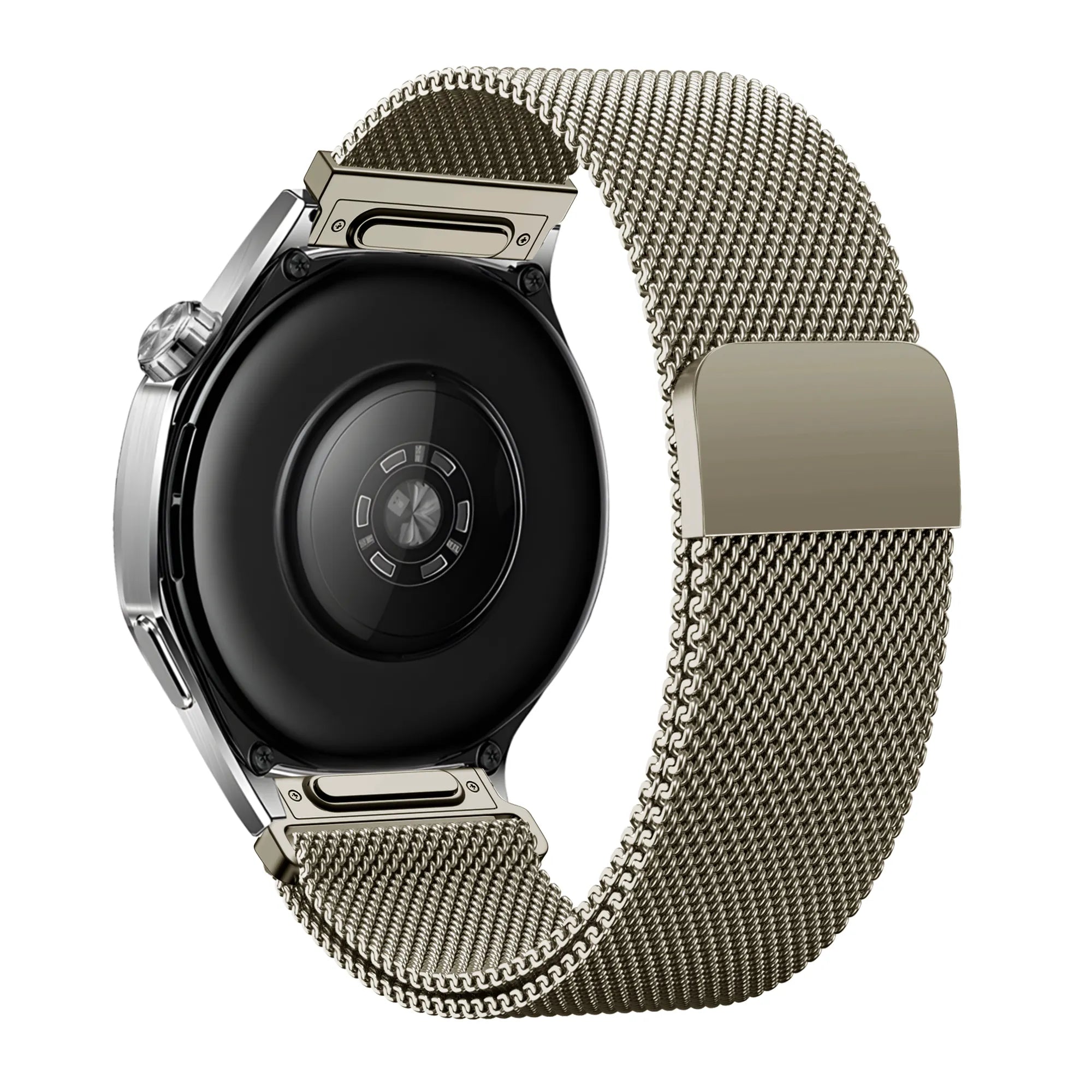 Bandz Huawei Watch GT 4 - 46mm 'One Push' Milanese Strap (Titanium)