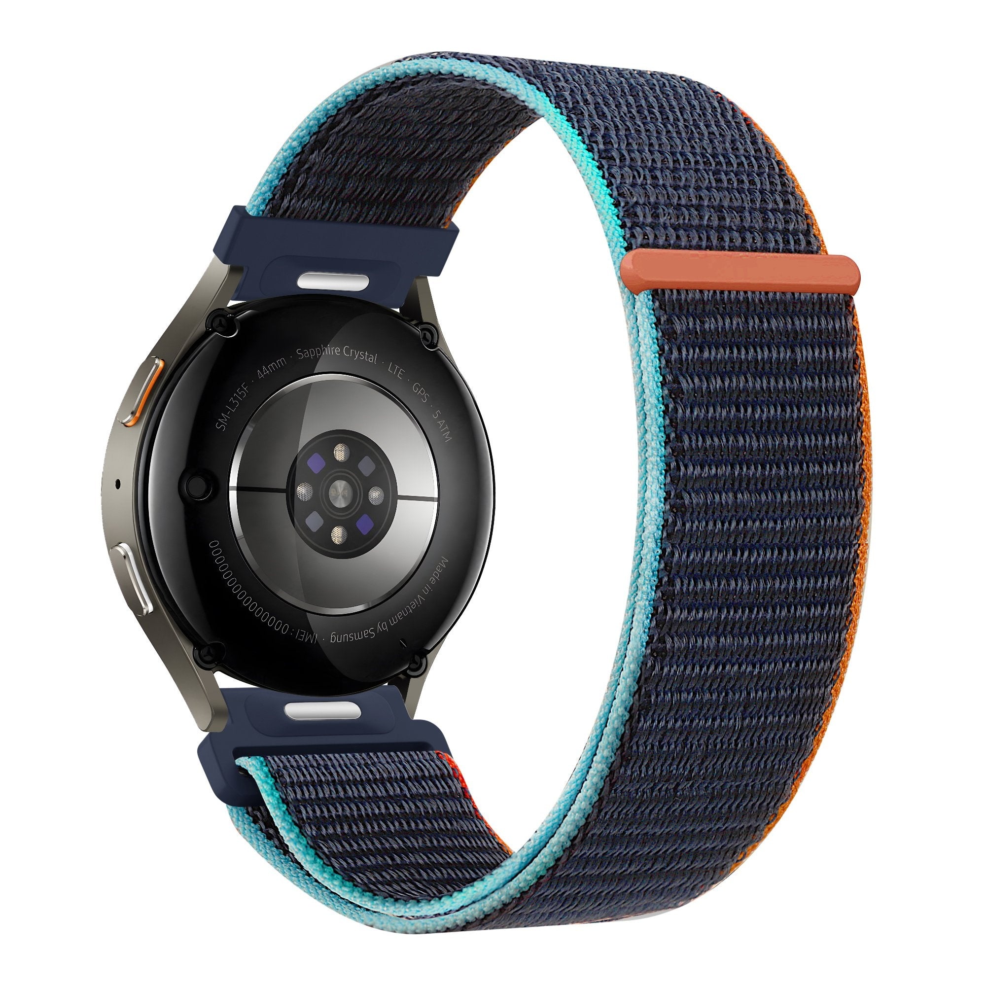 Bandz Samsung Galaxy Watch 7 - 40mm Nylonarmband 'Easy Fit' (Dunkel Blau Mix)