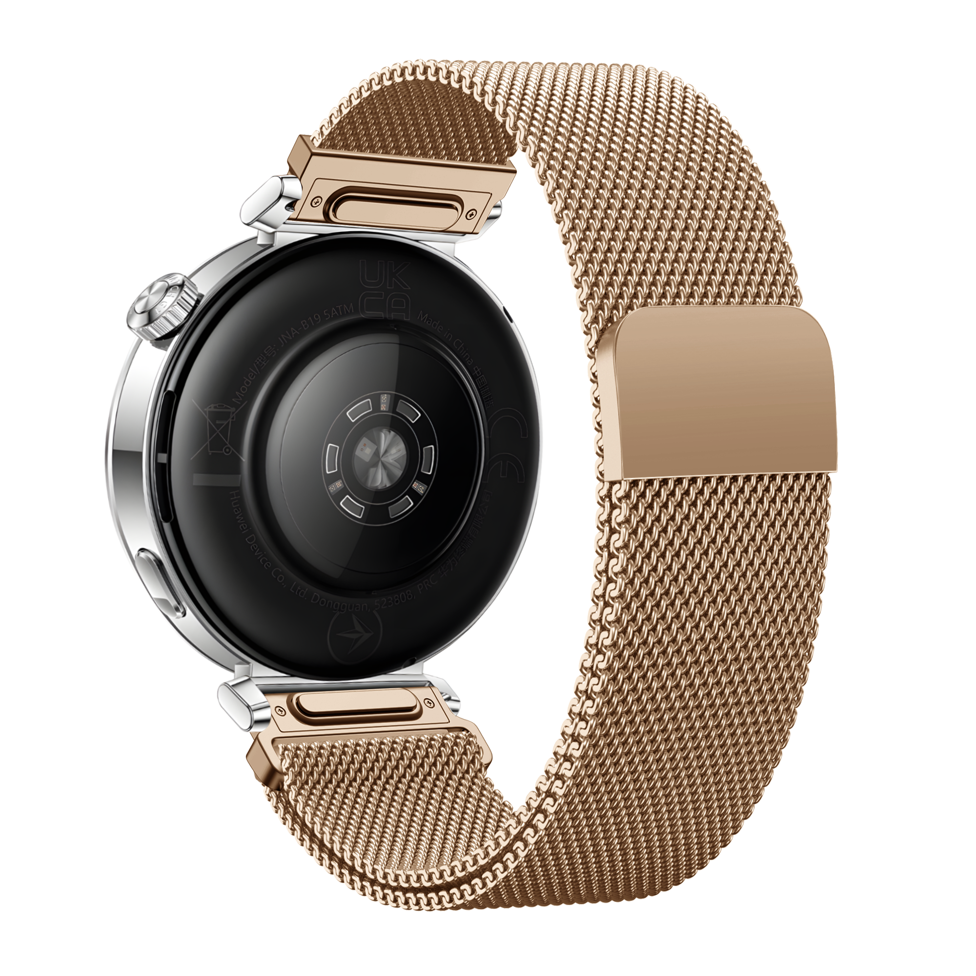 Bandz Huawei Watch GT 5 - 41mm Milanese Strap 'Easy fit' (Rose Gold)