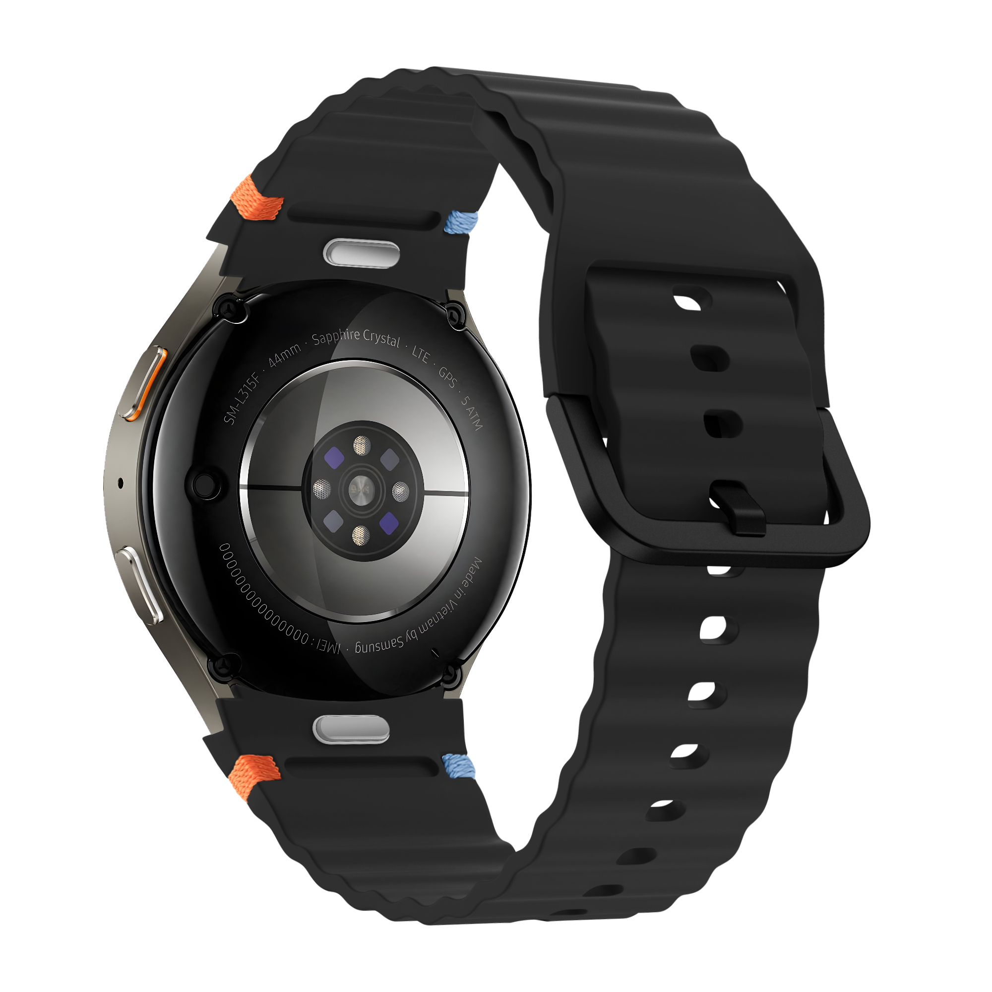 Bandz Samsung Galaxy Watch 4 Classic 42mm Wave-Armband 'Easy Fit' (Schwarz)