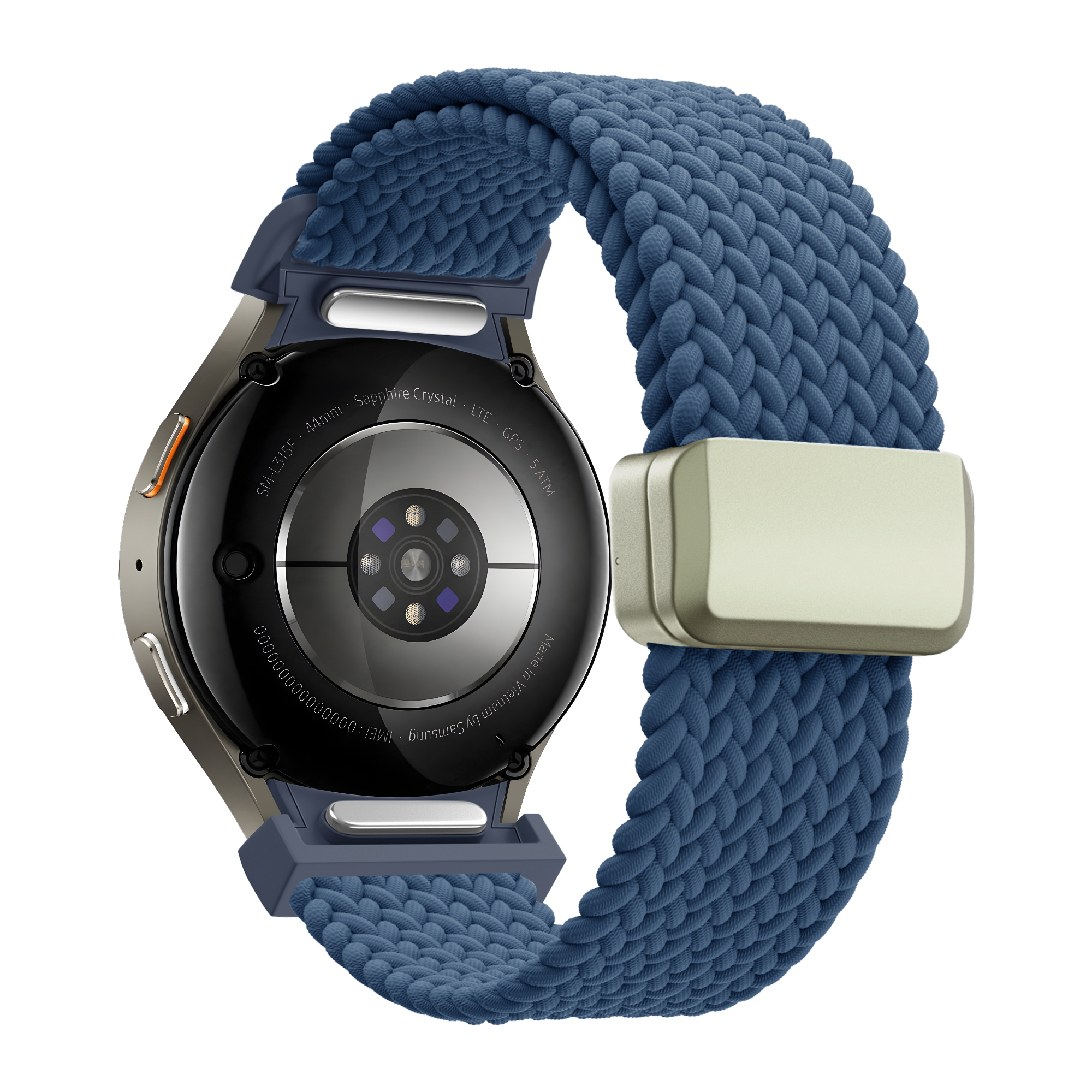 Bandz Samsung Galaxy Watch 6 - 44mm Geflochtenes Armband 'Easy Fit' (Blau)