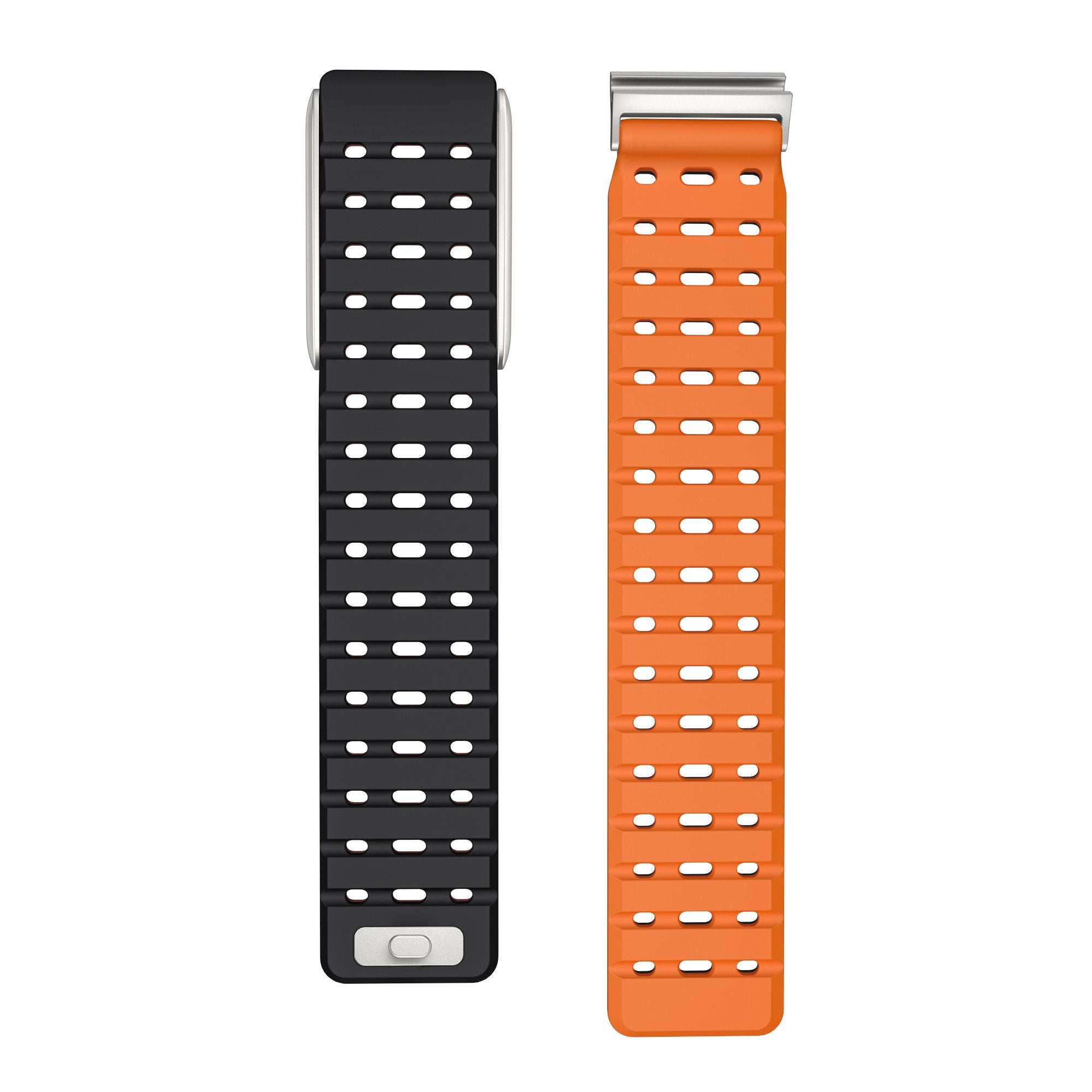 Whoop 5.0 Magnetic Silicone Strap (Black/Orange)