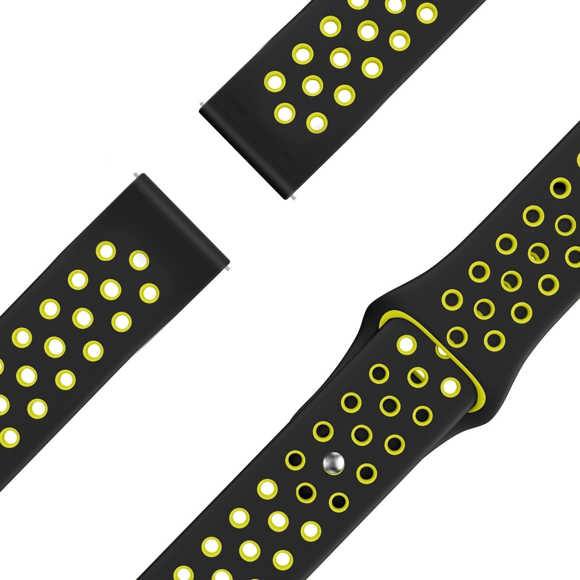 Bandz Suunto Race 2 Sport Strap 'Deluxe' (Black/Yellow)