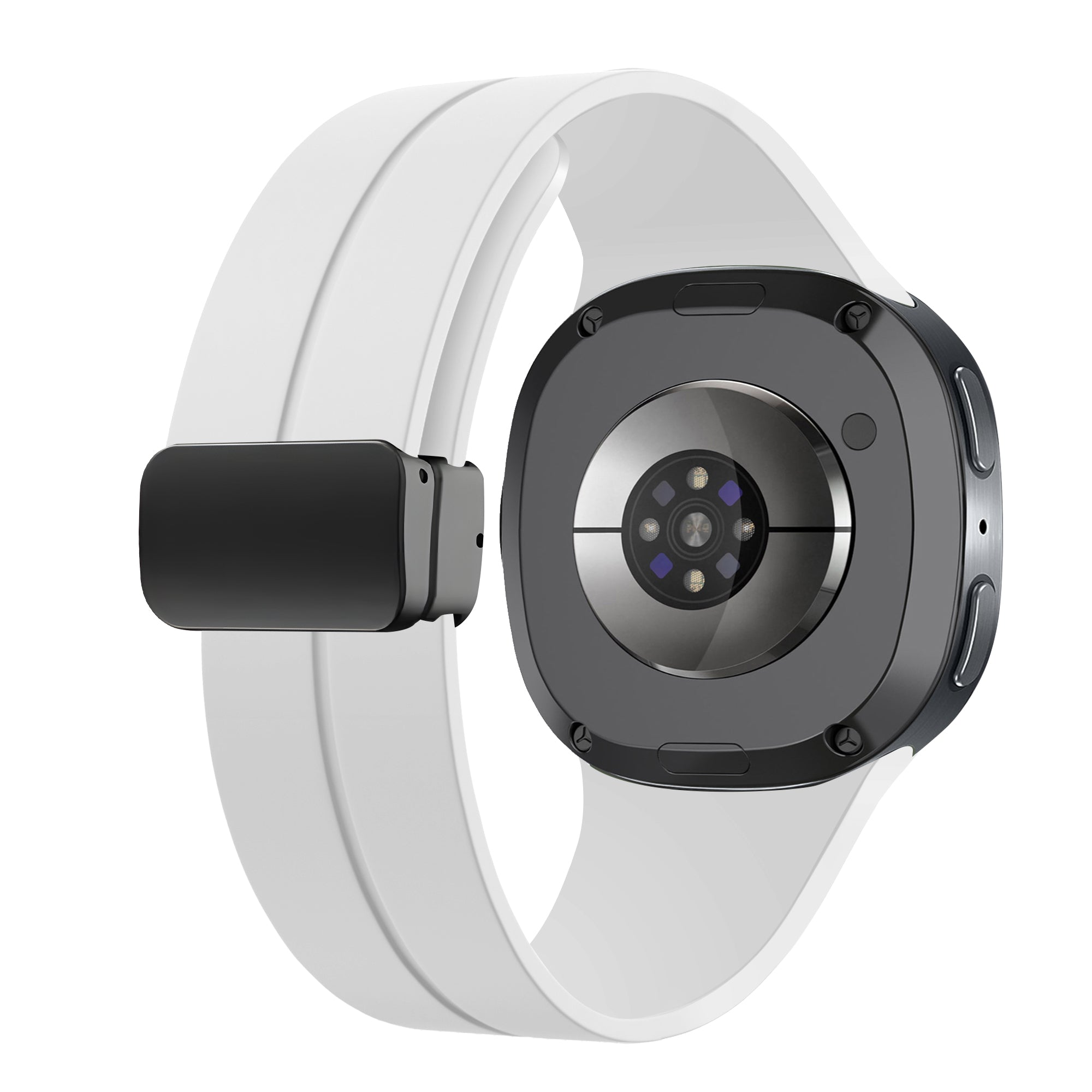 Samsung Galaxy Watch 8 - 40mm D-Schnalle Silikonarmband ( Weiß)