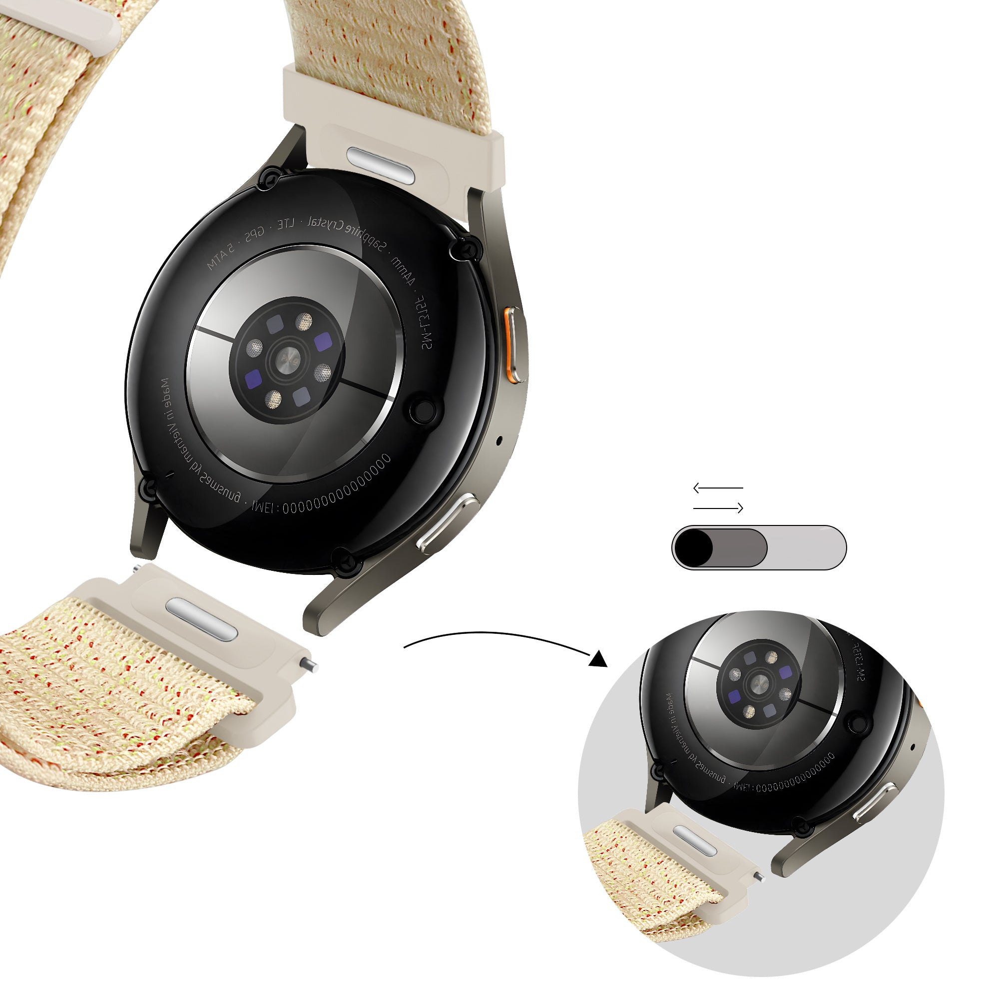 Bandz Huawei Watch GT 5 Pro - 42mm Nylon Strap 'Easy Fit' (Blossom)