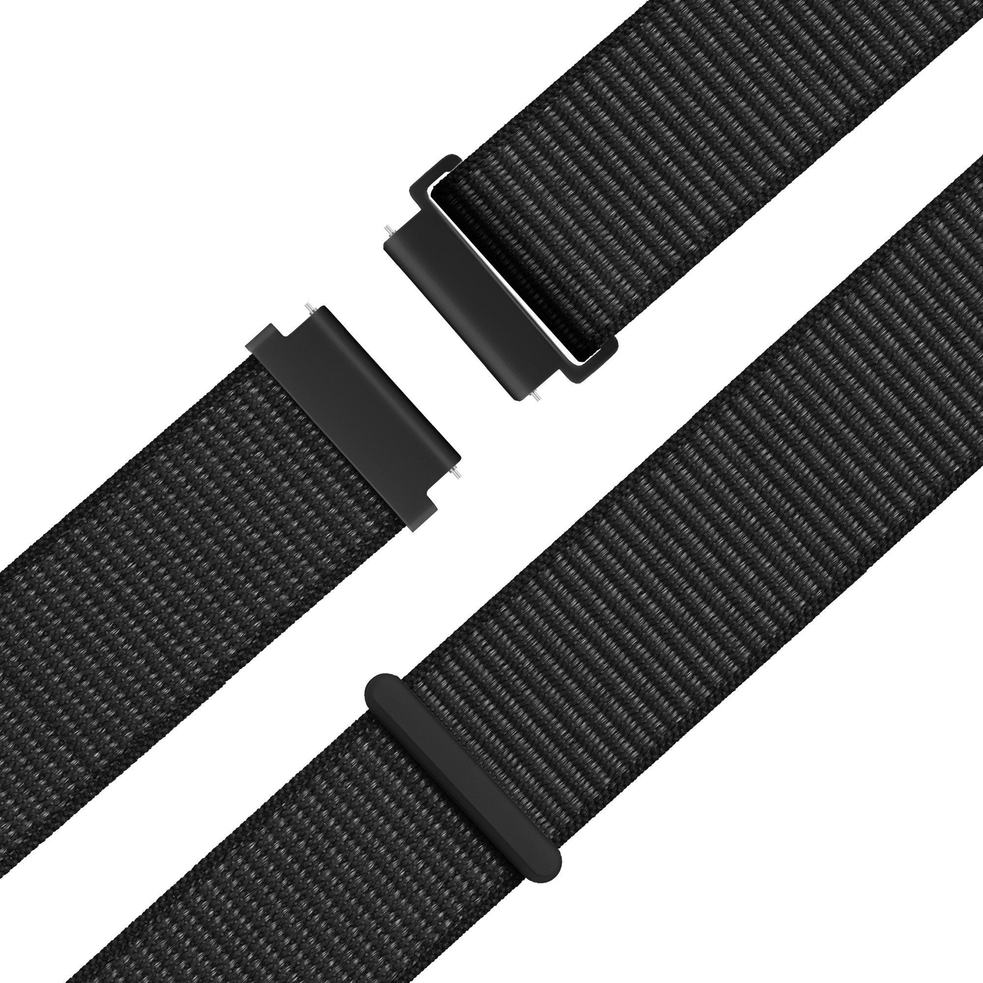 Bandz Garmin Venu Nylon Loop Armband (Schwarz)