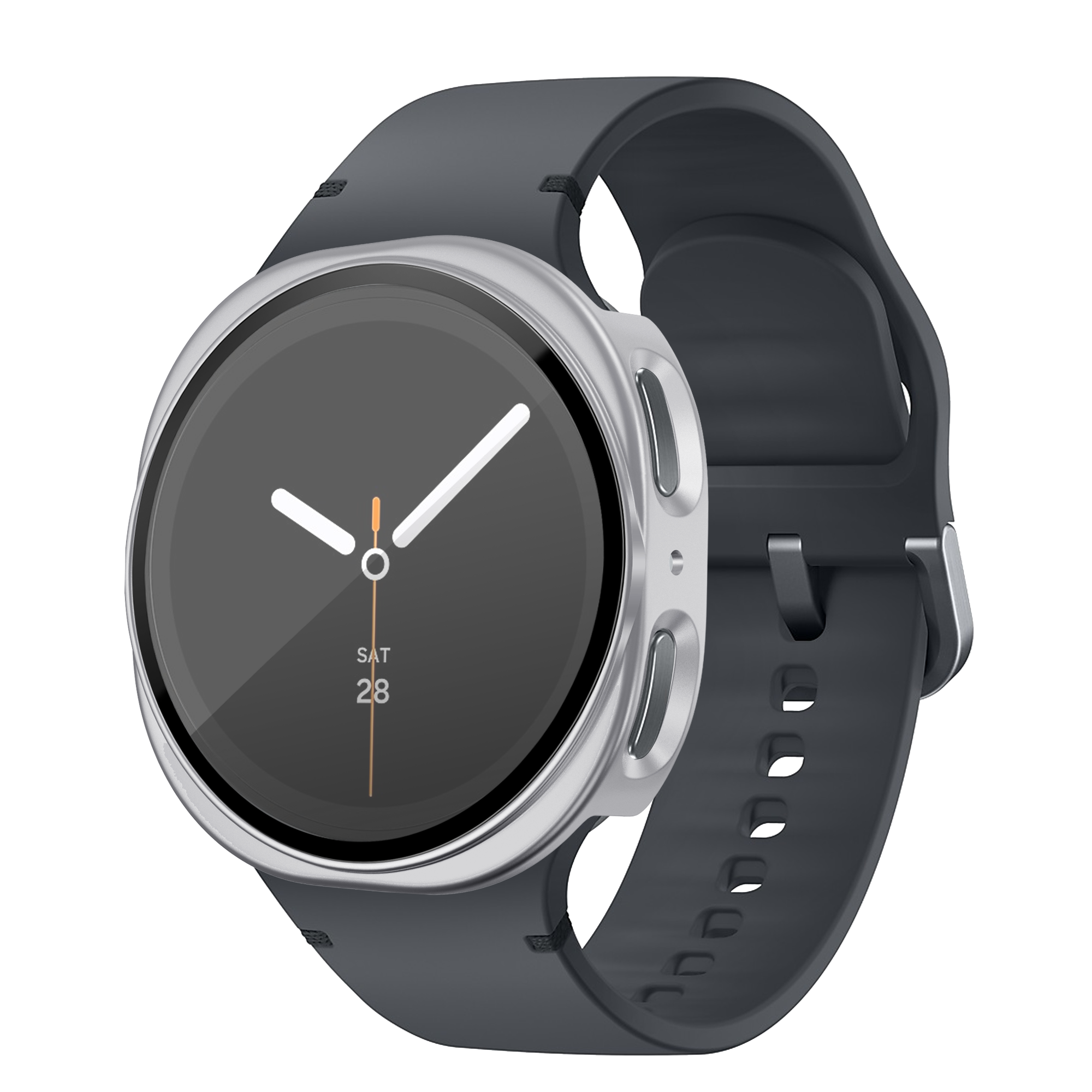 Bandz Samsung Galaxy Watch 8 - 44mm PC Hülle mit Glas (Silber)