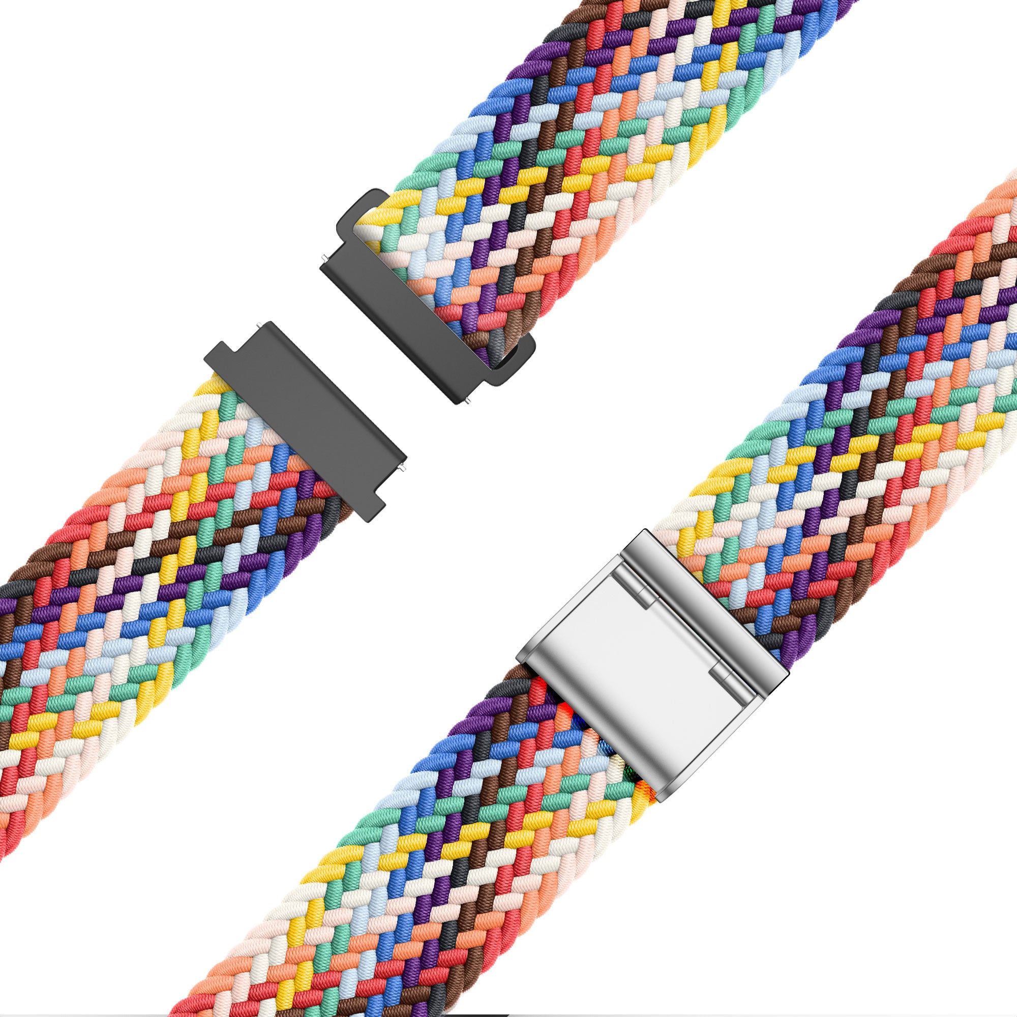 Bandz Amazfit Active 2 geflochtenes Nylon Band (Regenbogen)