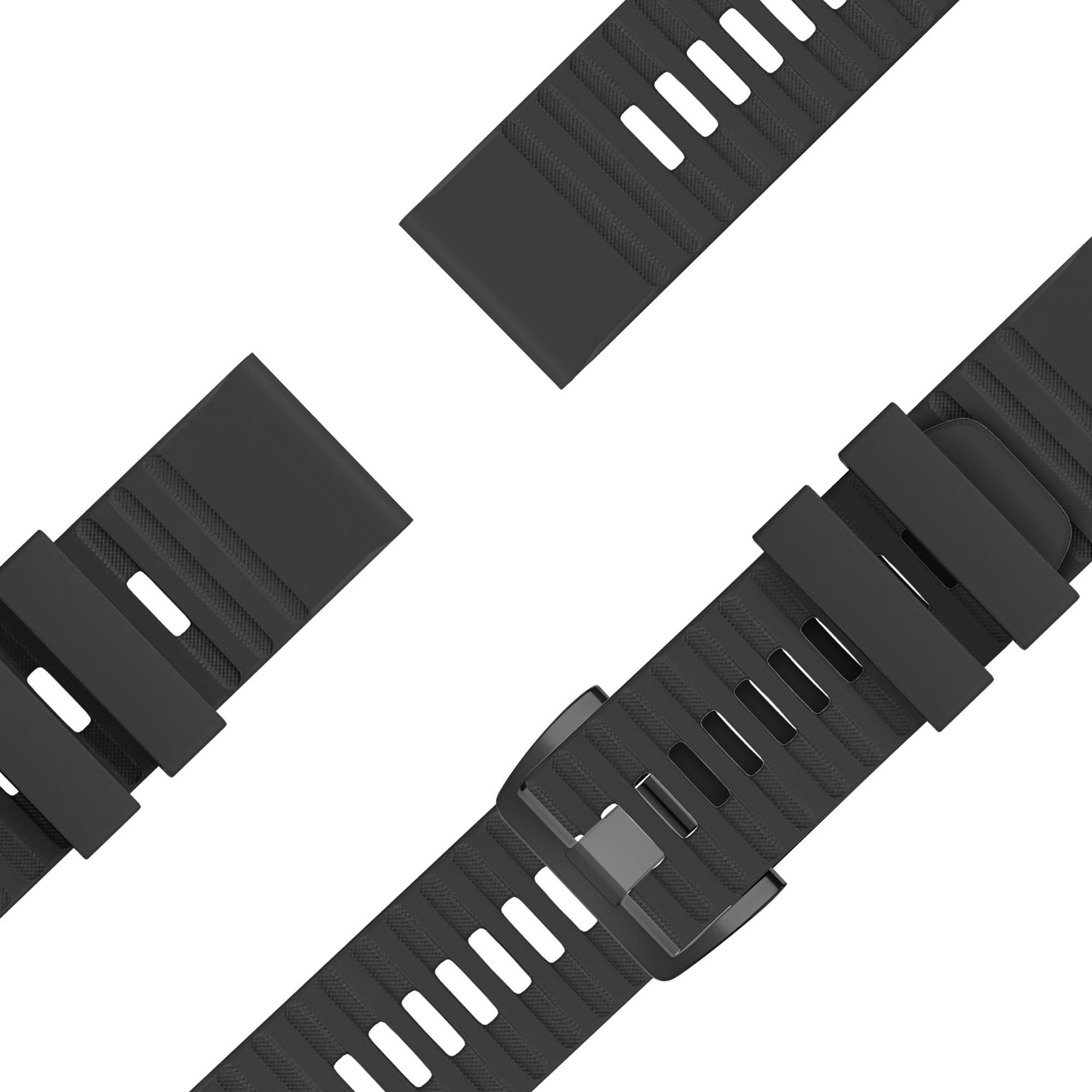 Bandz Garmin D2 Mach 1 Buckled Silicone Strap (Black)