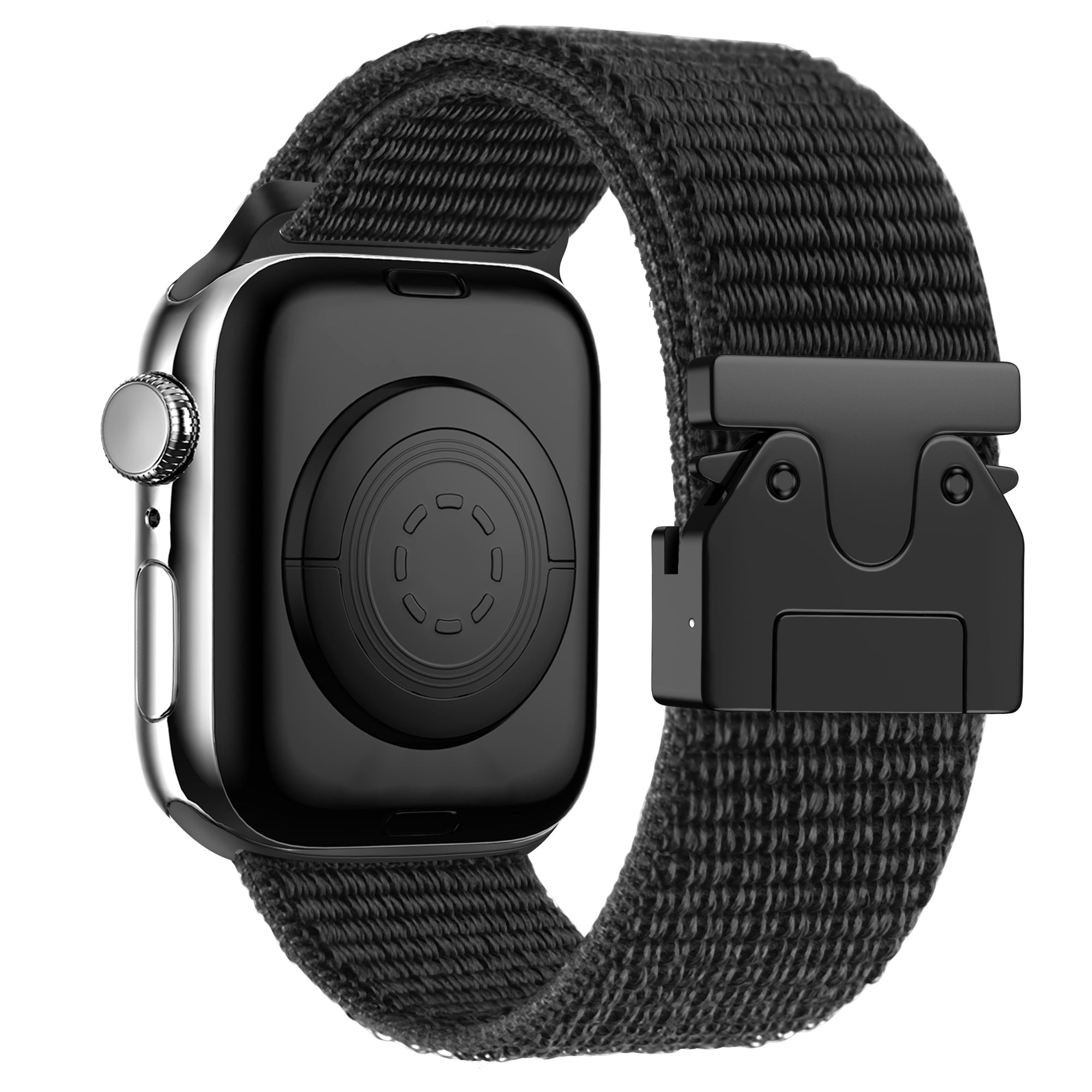 Bandz Apple Watch Nylon Band 'Classic' mit P-Schnalle (Schwarz)