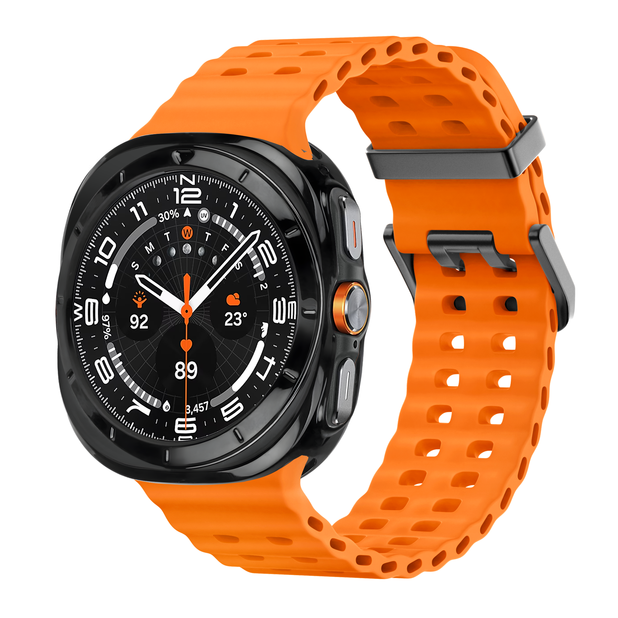 Bandz Samsung Galaxy Watch Ultra Galvanized TPU Case (Black)