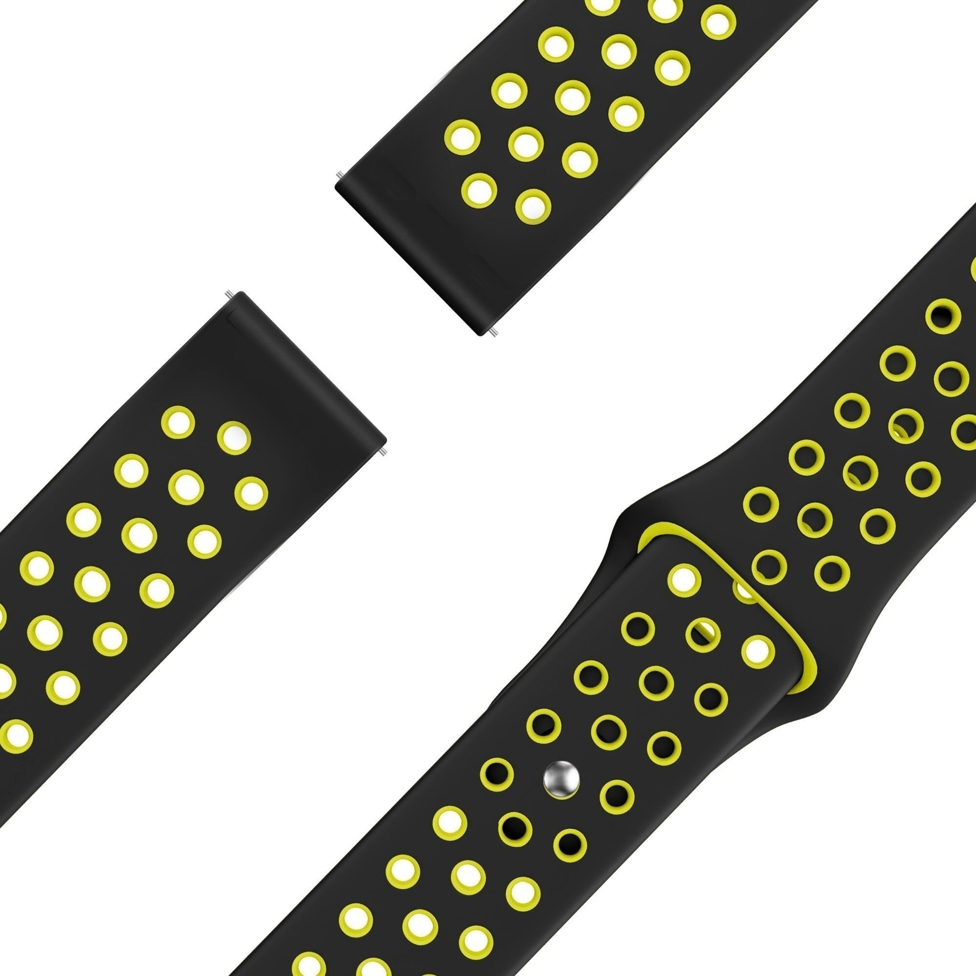 Bandz Oppo Watch X2 Sport Strap 'Deluxe' (Black/Yellow)