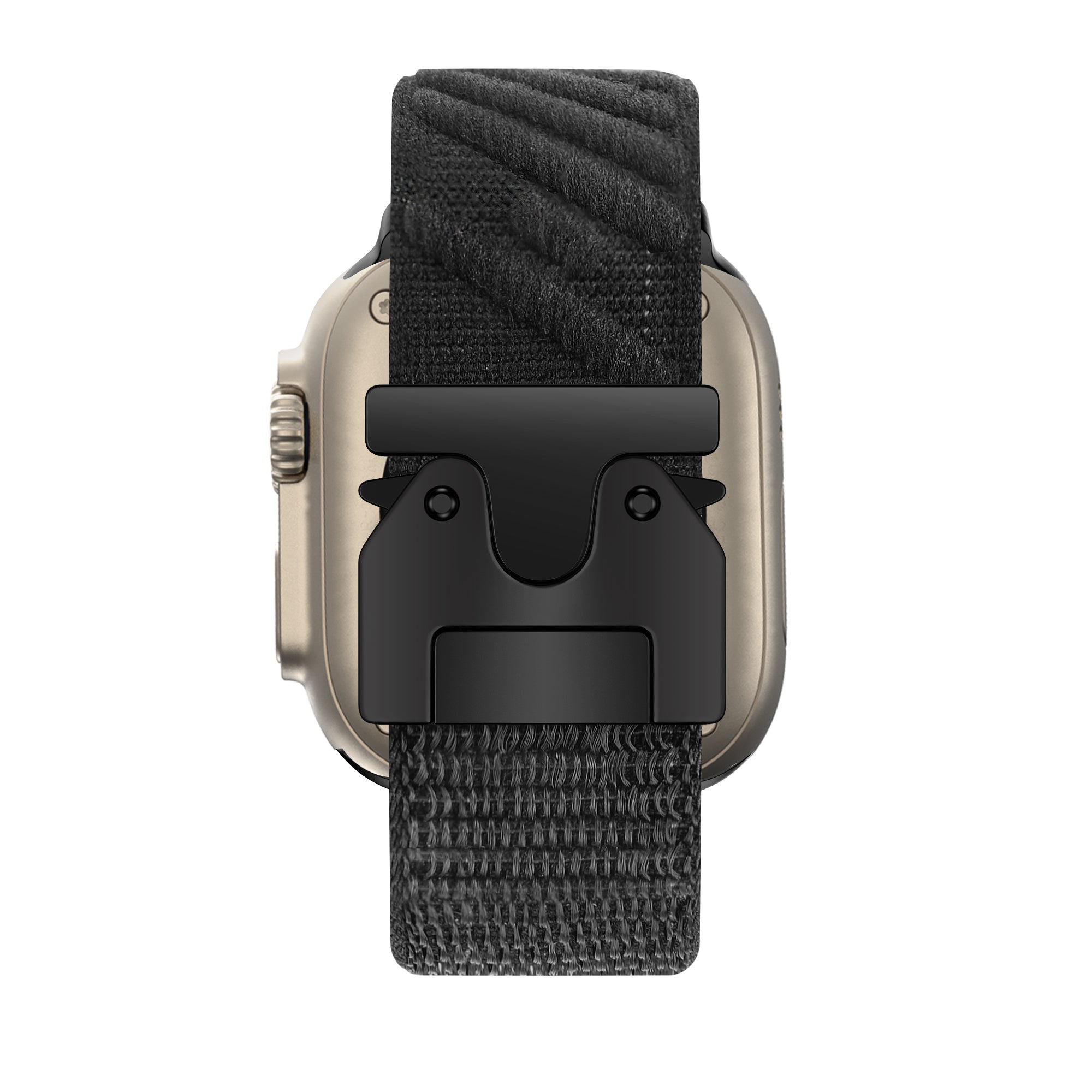 Bandz Apple Watch Nylon Band 'Wave' mit P-Schnalle (Schwarz)
