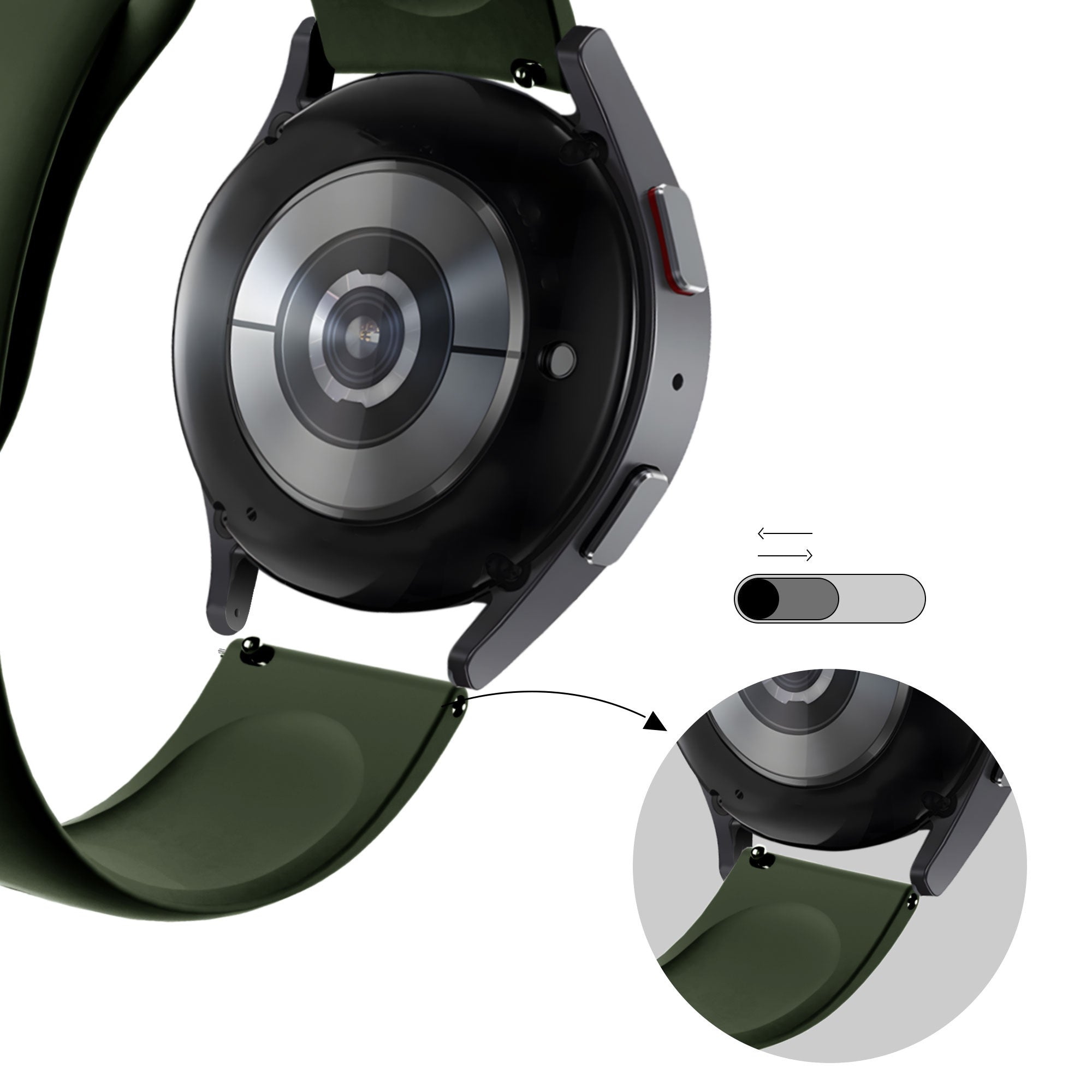 Bandz CMF Watch Pro 3 Sportarmband 'Deluxe' (Olivgrün)