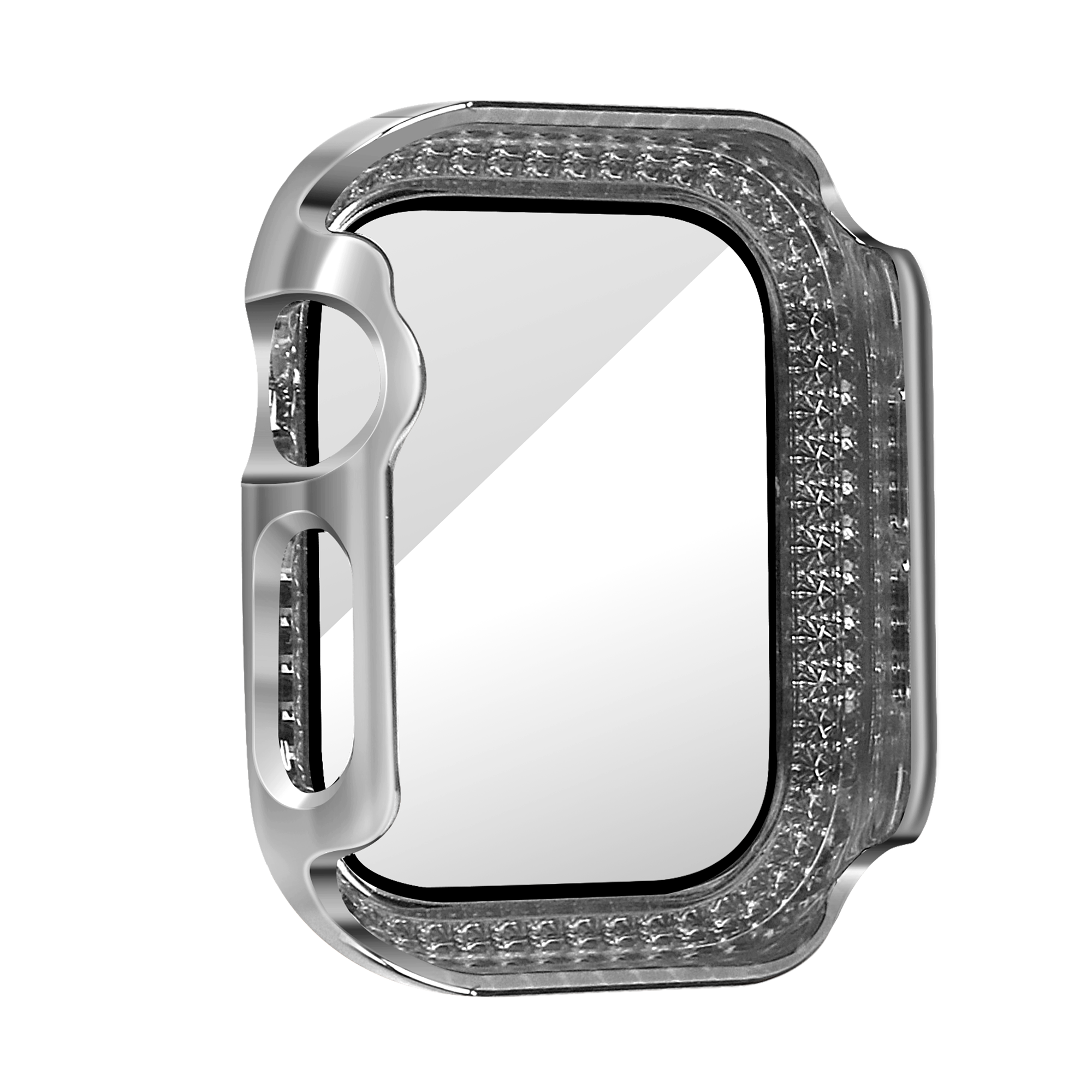 Bandz Apple Watch 10 - 42mm Diamond Case with Glass (Silver)