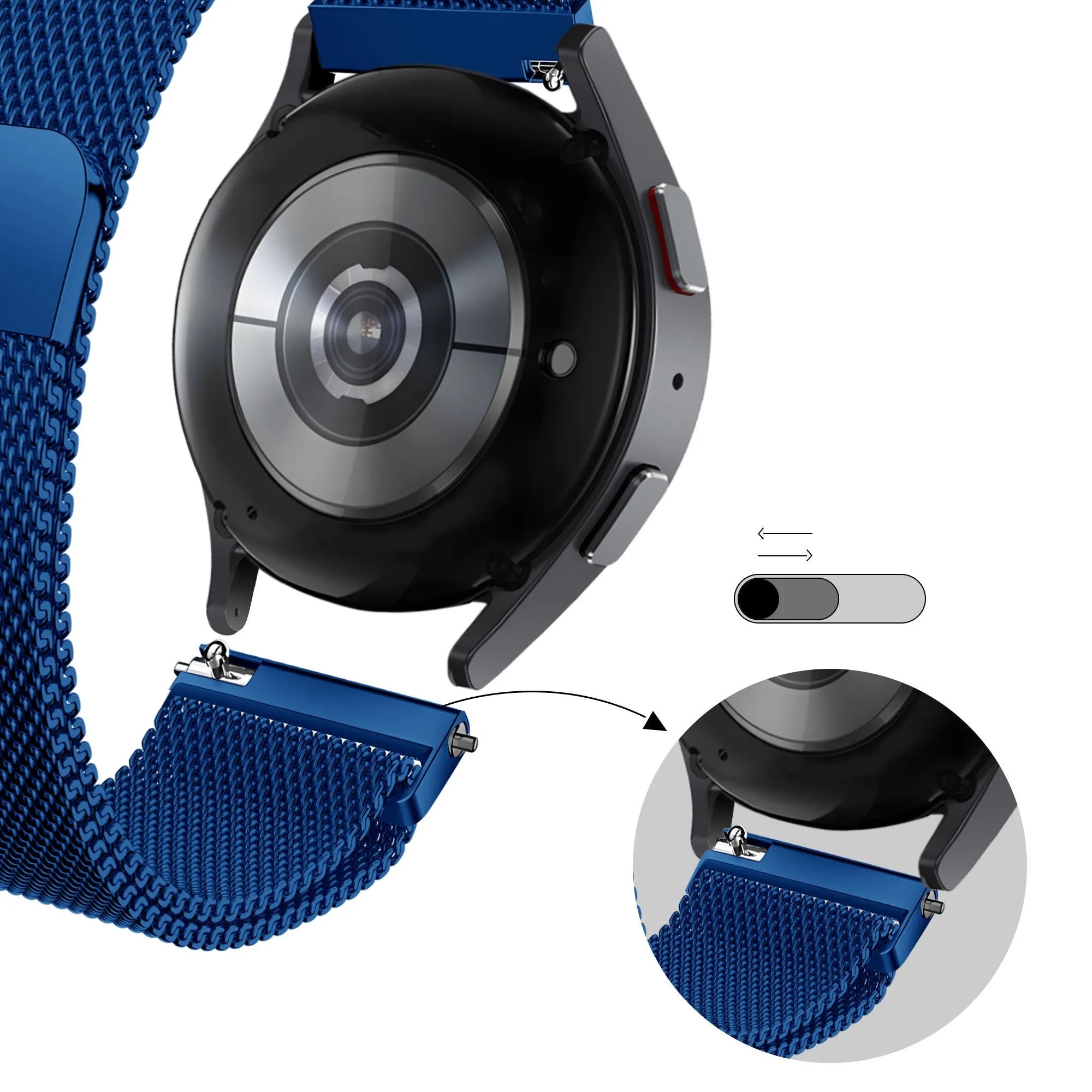 Bandz Coros Pace 2 Milanese Loop Armband (Blau)