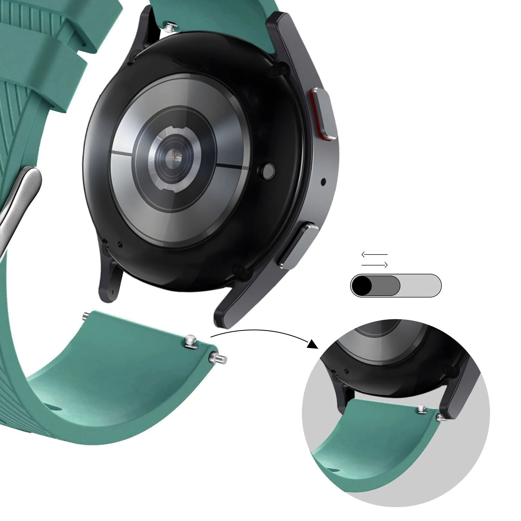 Bandz Coros Pace 3 Silikonarmband 'Deluxe' (Kieferngrün)