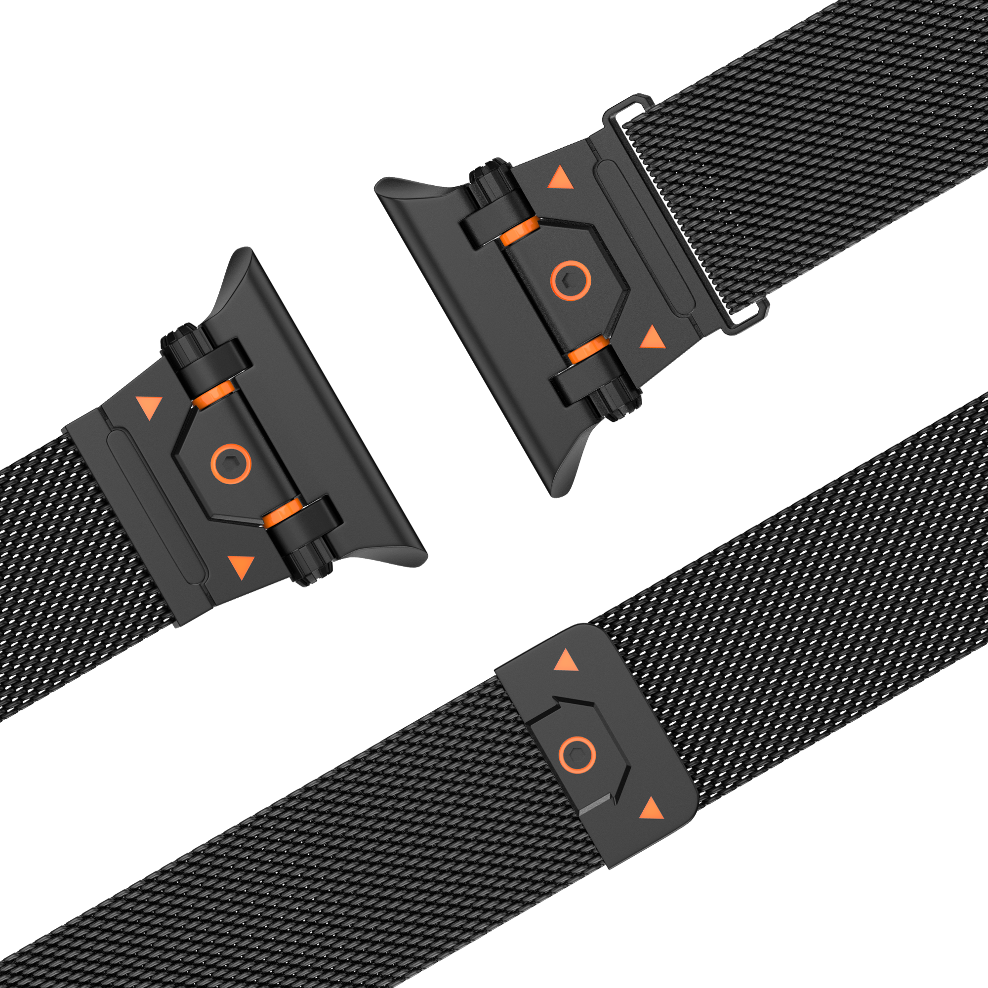 Bandz Apple Watch Robustes Milanese Loop Armband (Schwarz)