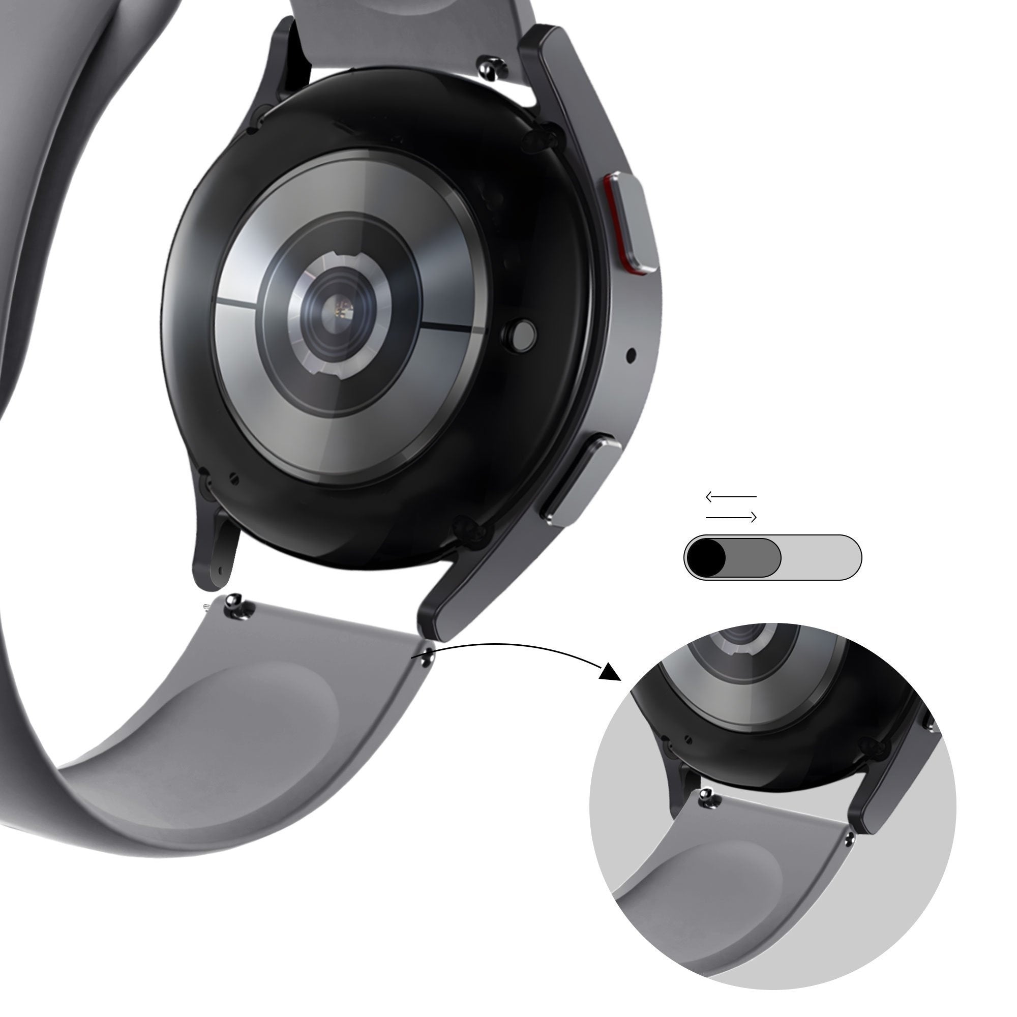 Bandz Amazfit Active 2 Sportarmband 'Deluxe' (Grau)