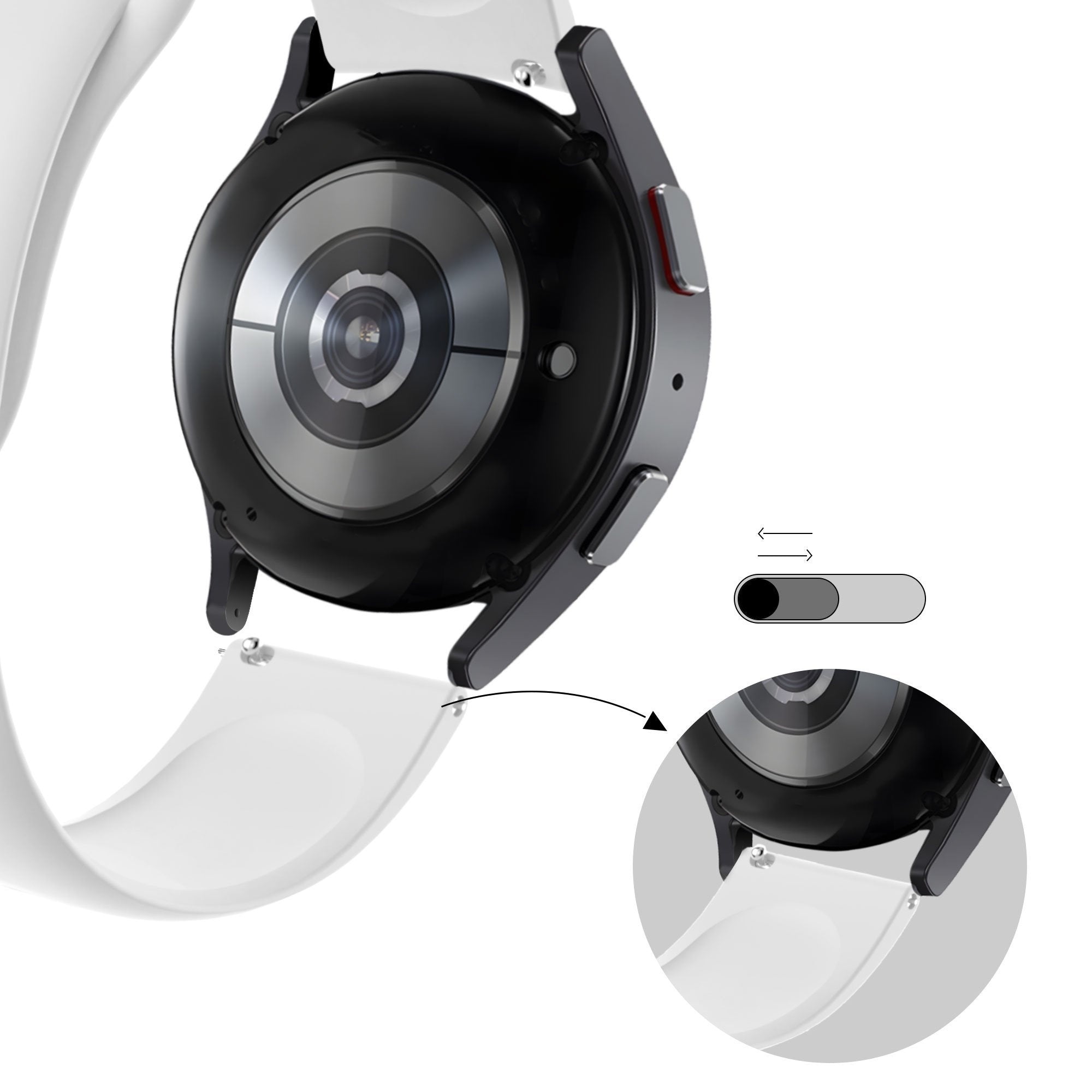 Bandz Amazfit Active 2 Sportarmband 'Deluxe' (Weiß)