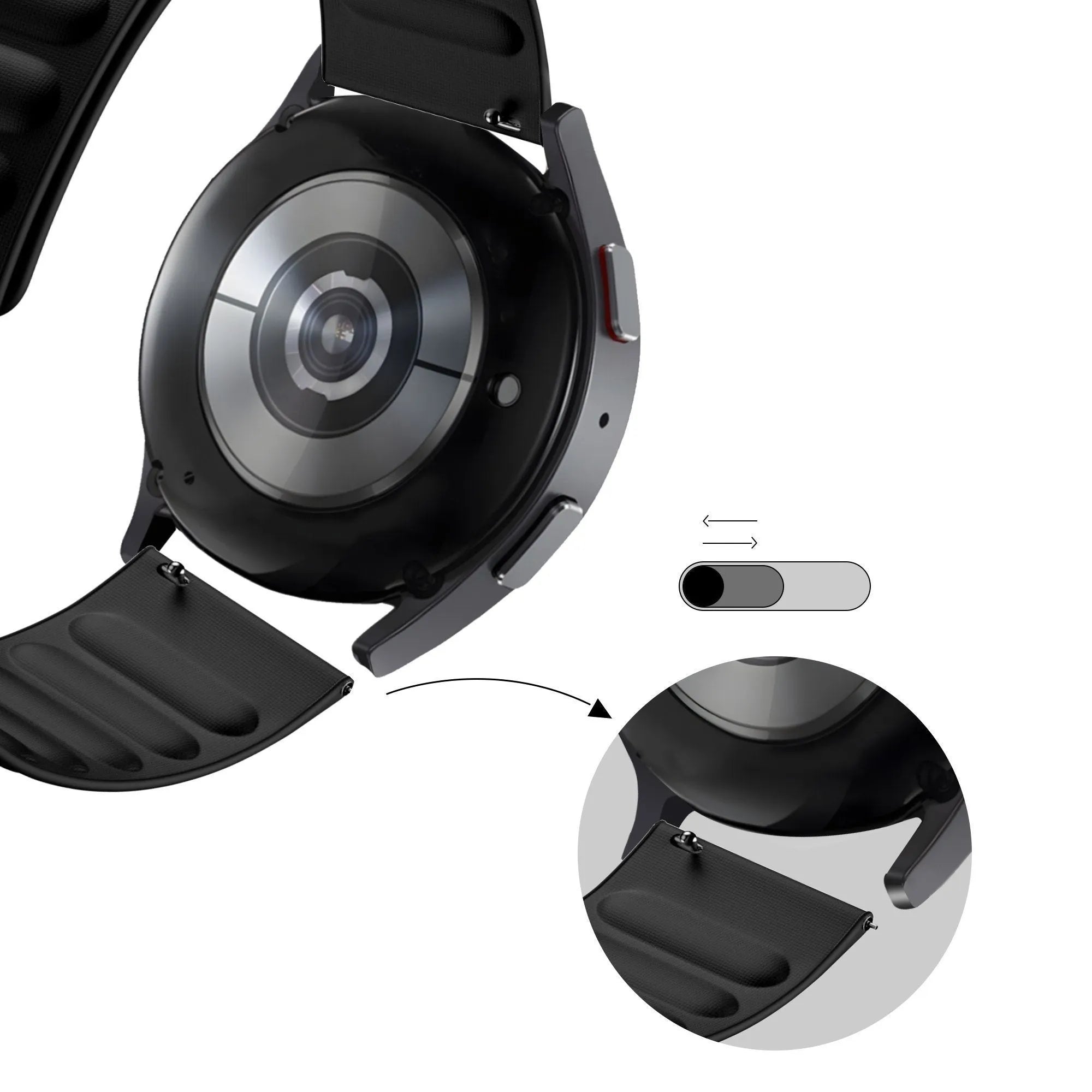 Bandz Coros Pace 3 magnetisches Gewebtes Armband (Schwarz)
