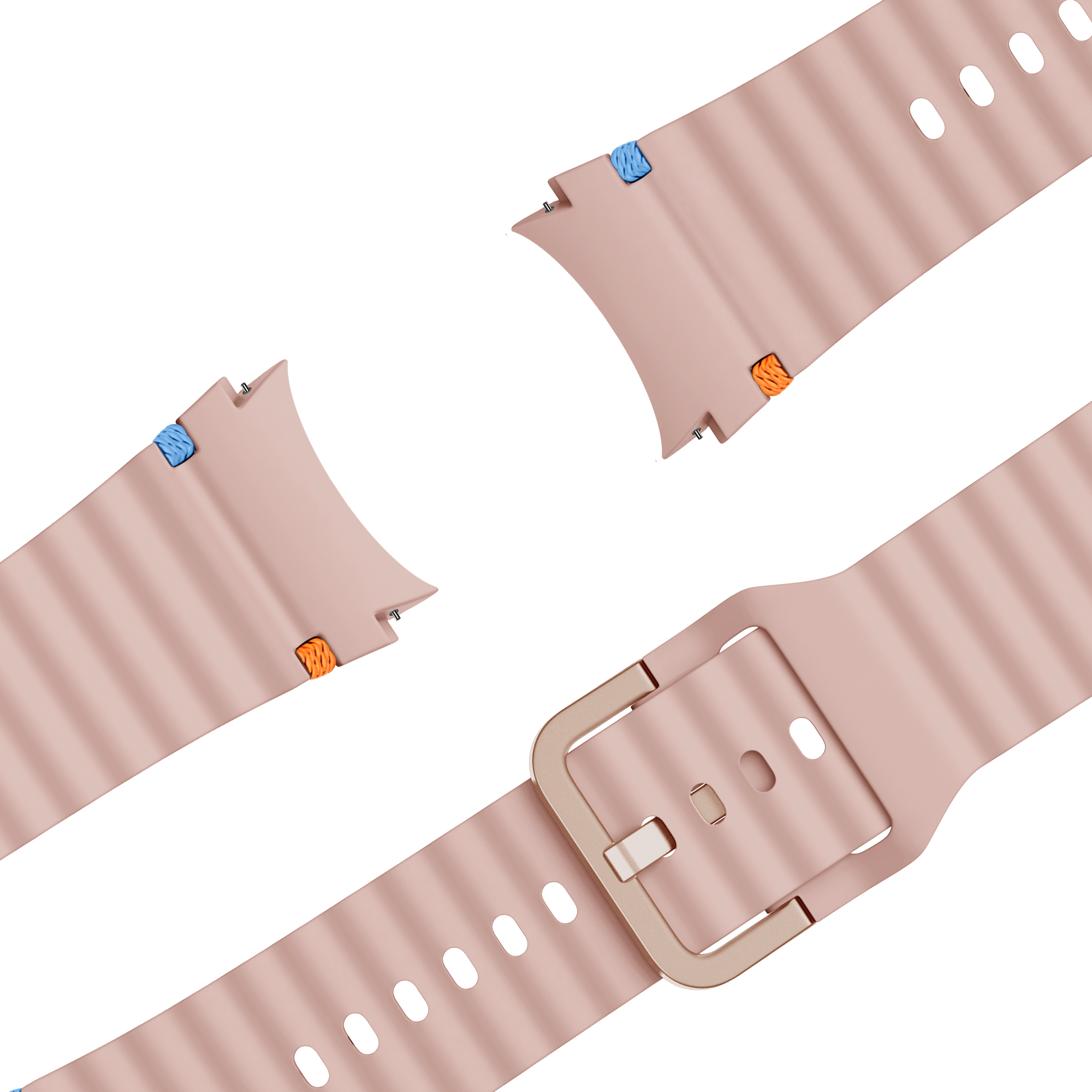 Bandz Samsung Galaxy Watch 6 Classic - 47mm Wave Strap 'Easy Fit' (Light Pink)