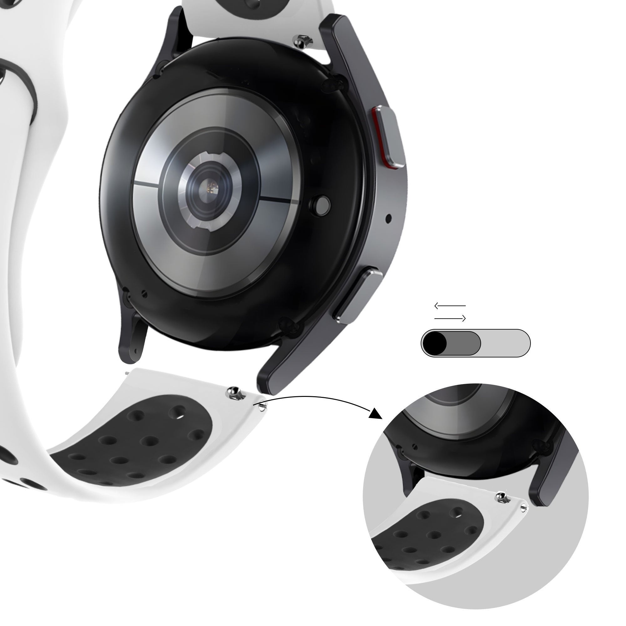 Bandz Coros Apex 2 Sport Strap 'Deluxe' (White/Black)