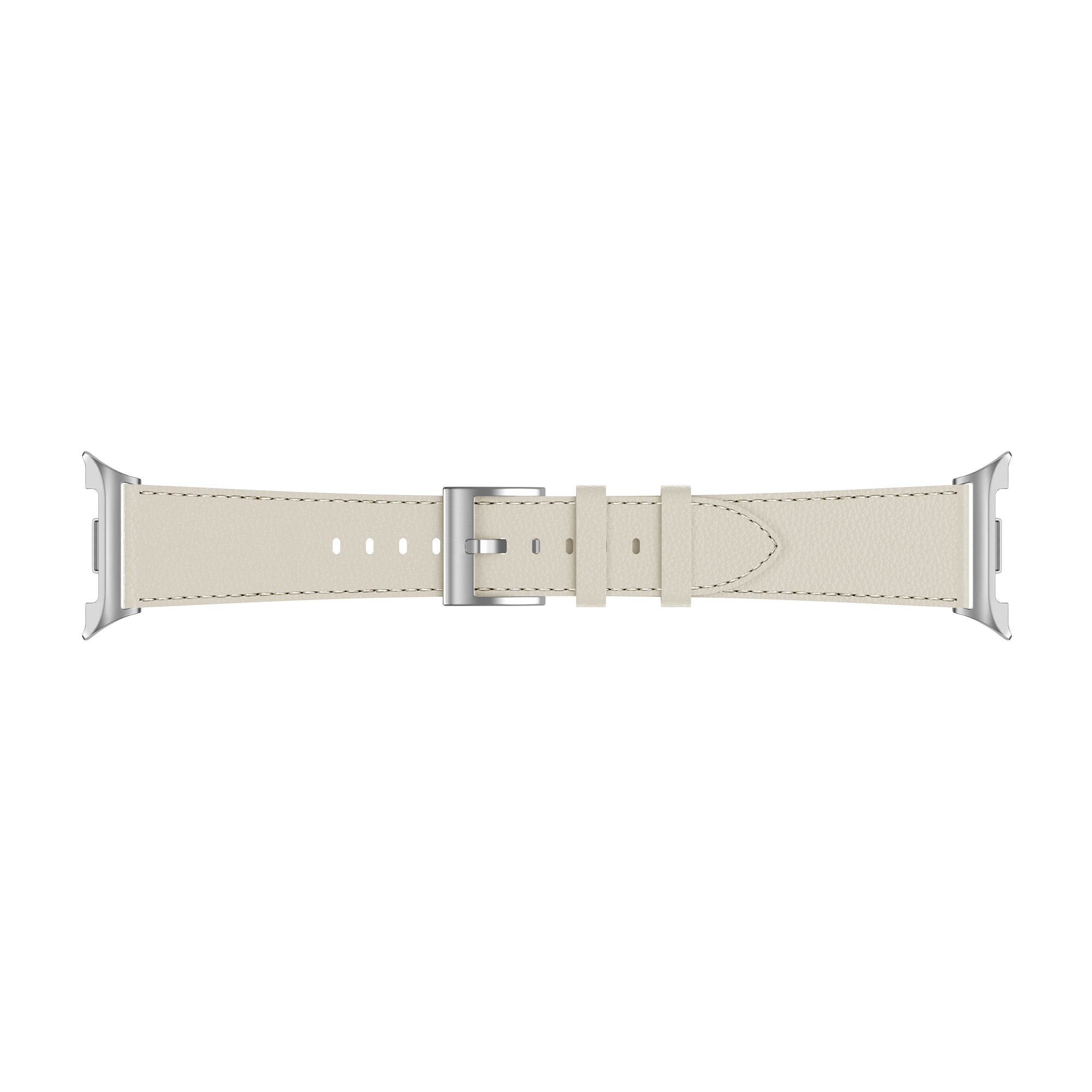 Samsung Galaxy Watch 8 - 44mm Gebürstetes Lederarmband (Beige)