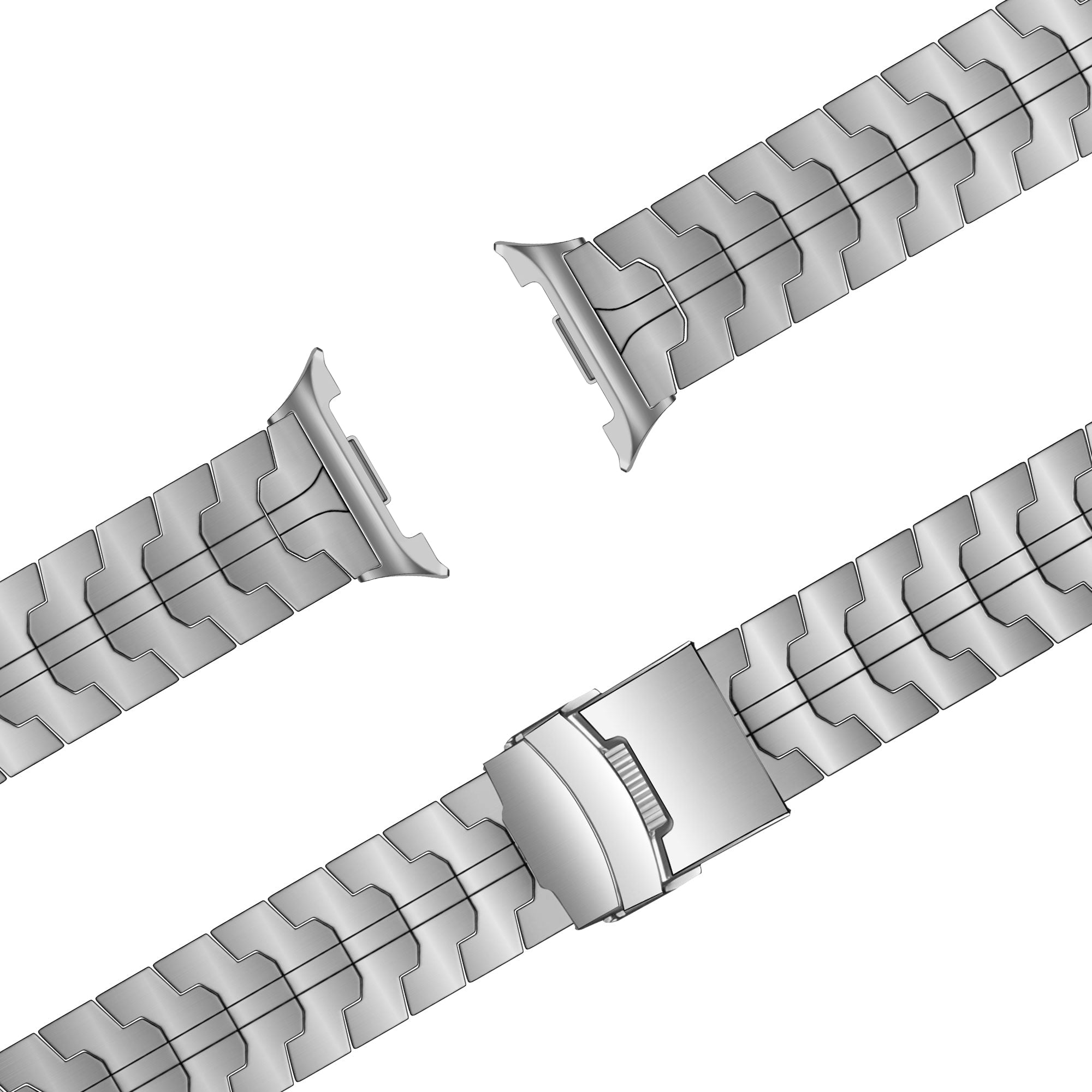 Bandz Samsung Galaxy Watch 8 - 44mm Titanarmband 'Iron' (Silber)