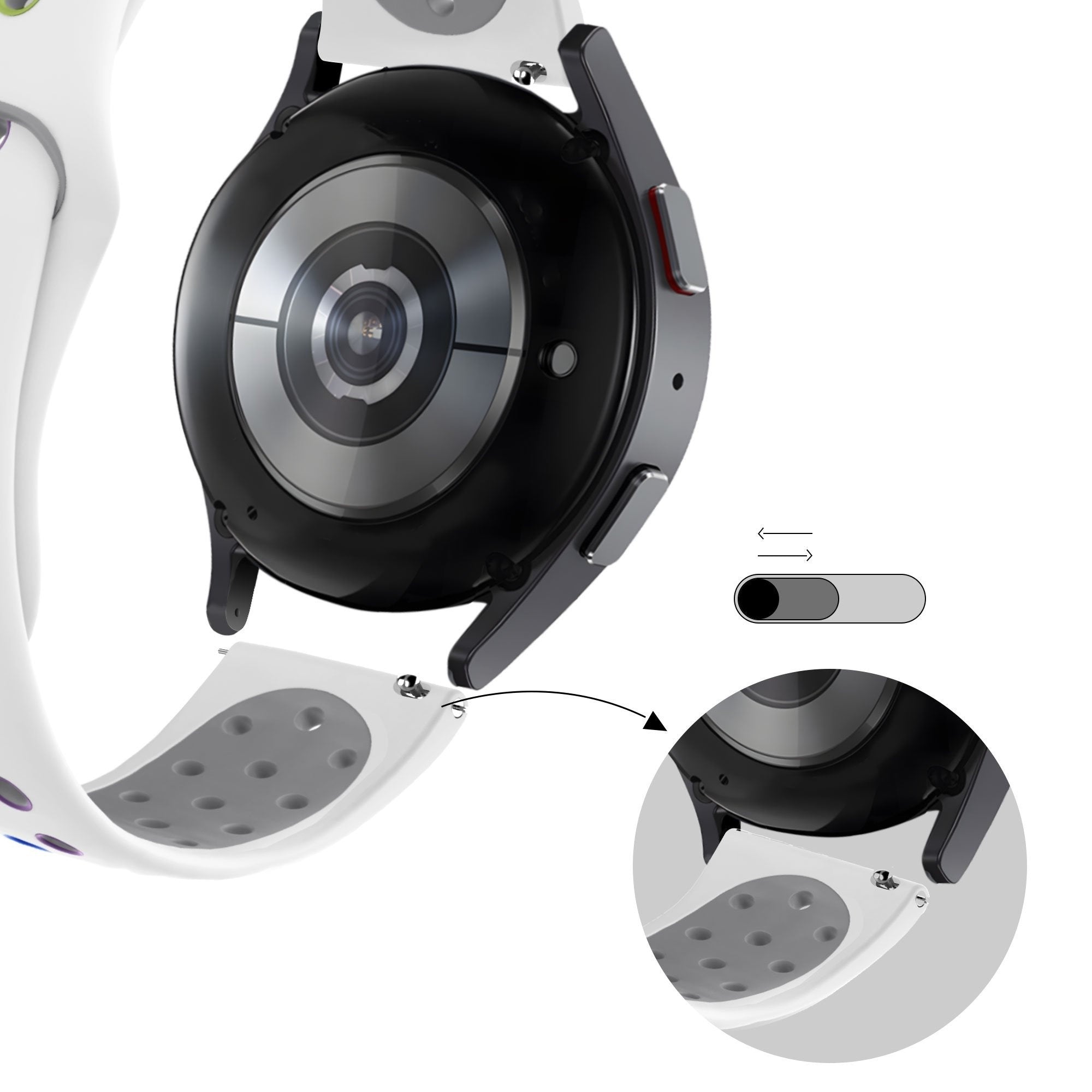 Bandz Coros Apex 2 Sport Strap 'Deluxe' (White/Colourful)