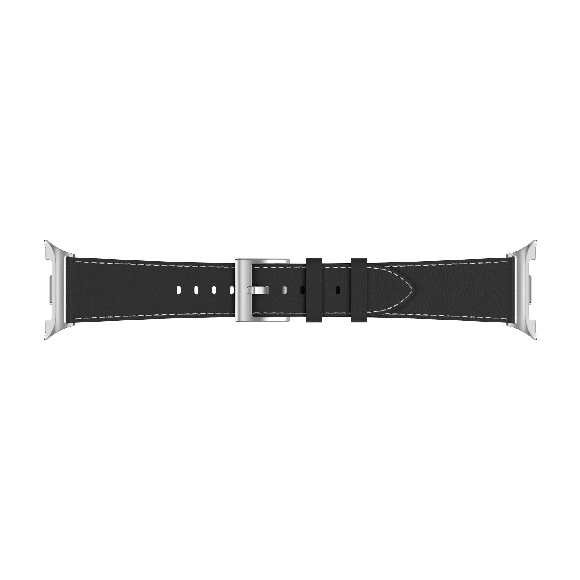 Samsung Galaxy Watch 8 - 44mm Gebürstetes Lederarmband (Schwarz)