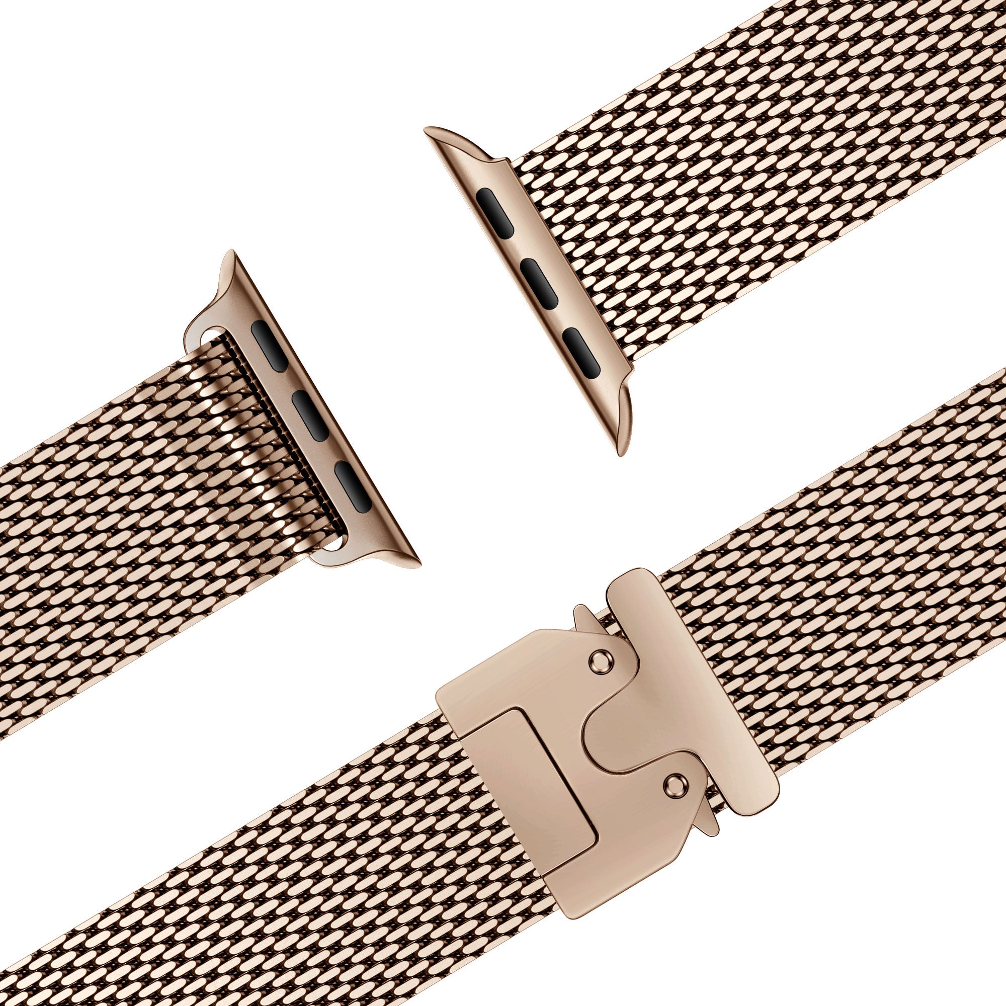 Bandz Apple Watch Milanese Loop Band mit P-Schnalle (Rosé Gold)