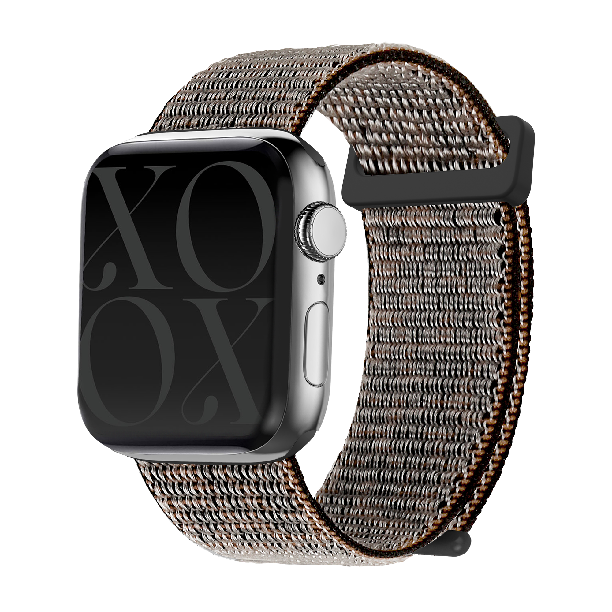 xoxo Wildhearts Apple Watch Nylonarmband (Schwarz Leopard)